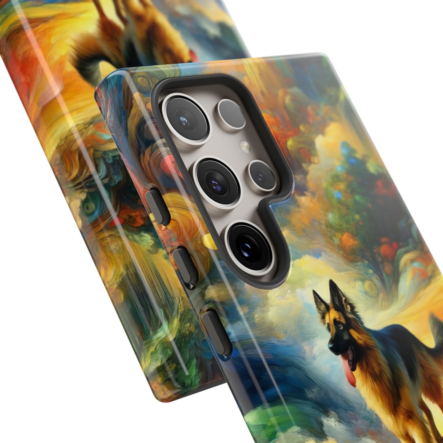 Fantasy and fauvism German Shepherd Phone Case