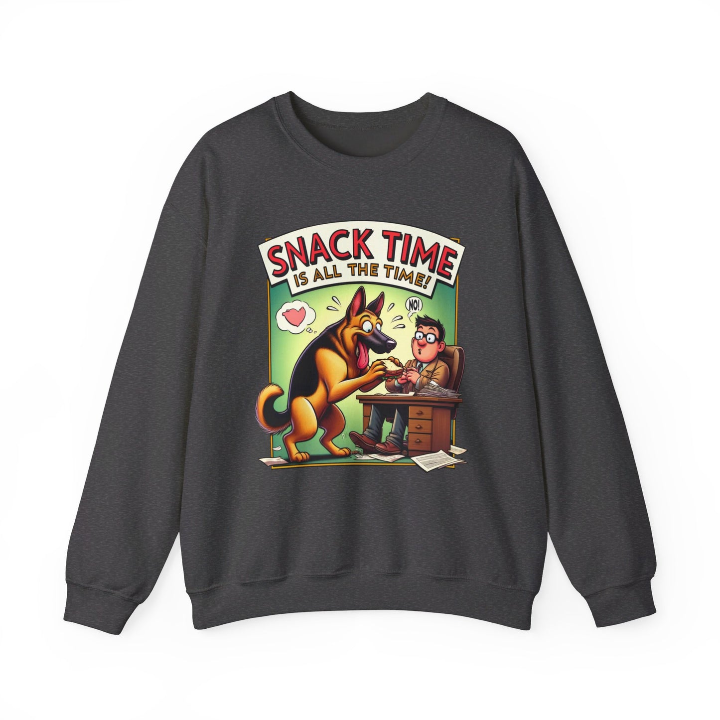 Snack Time is all the Time Sweatshirt (10 colors) (German Shepherd)