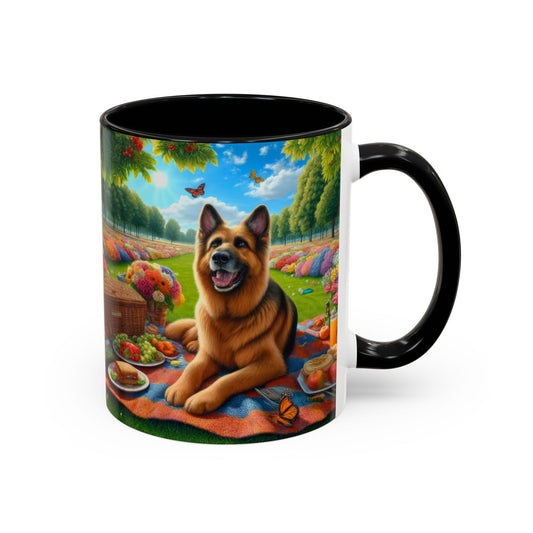 German Shepherd Having a Picnic Coffee Mug