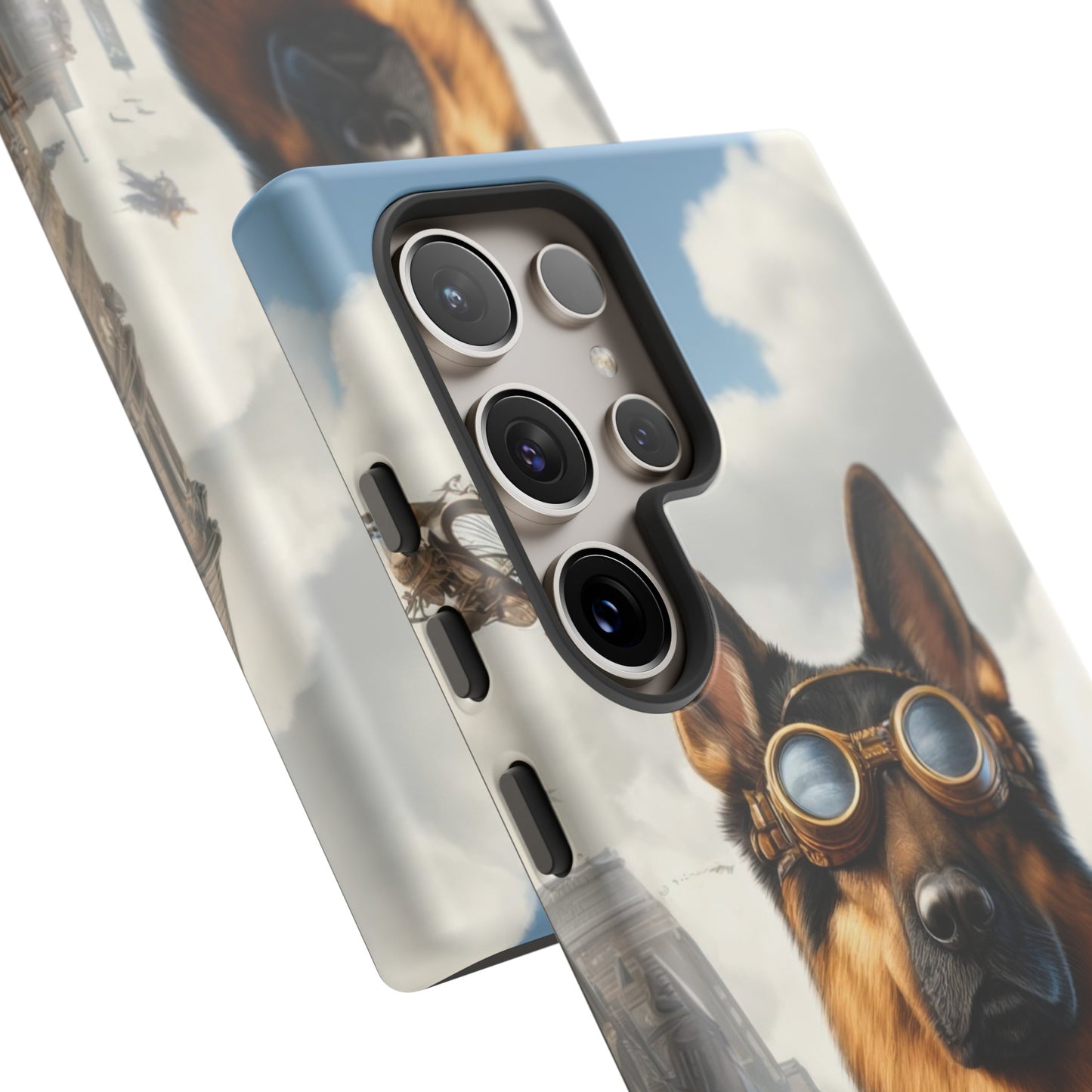 Realism and steampunk German Shepherd Phone Case