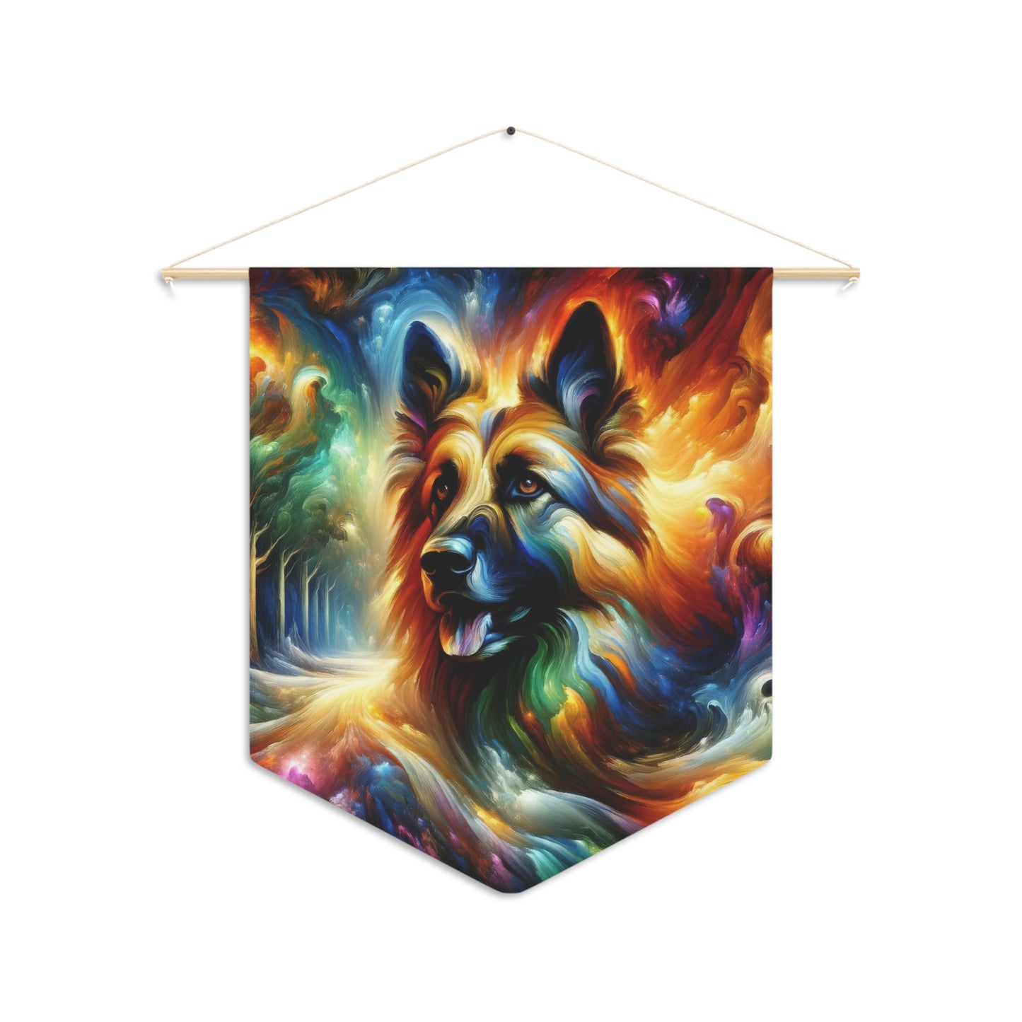 Expressionism and fantasy German Shepherd Pennant