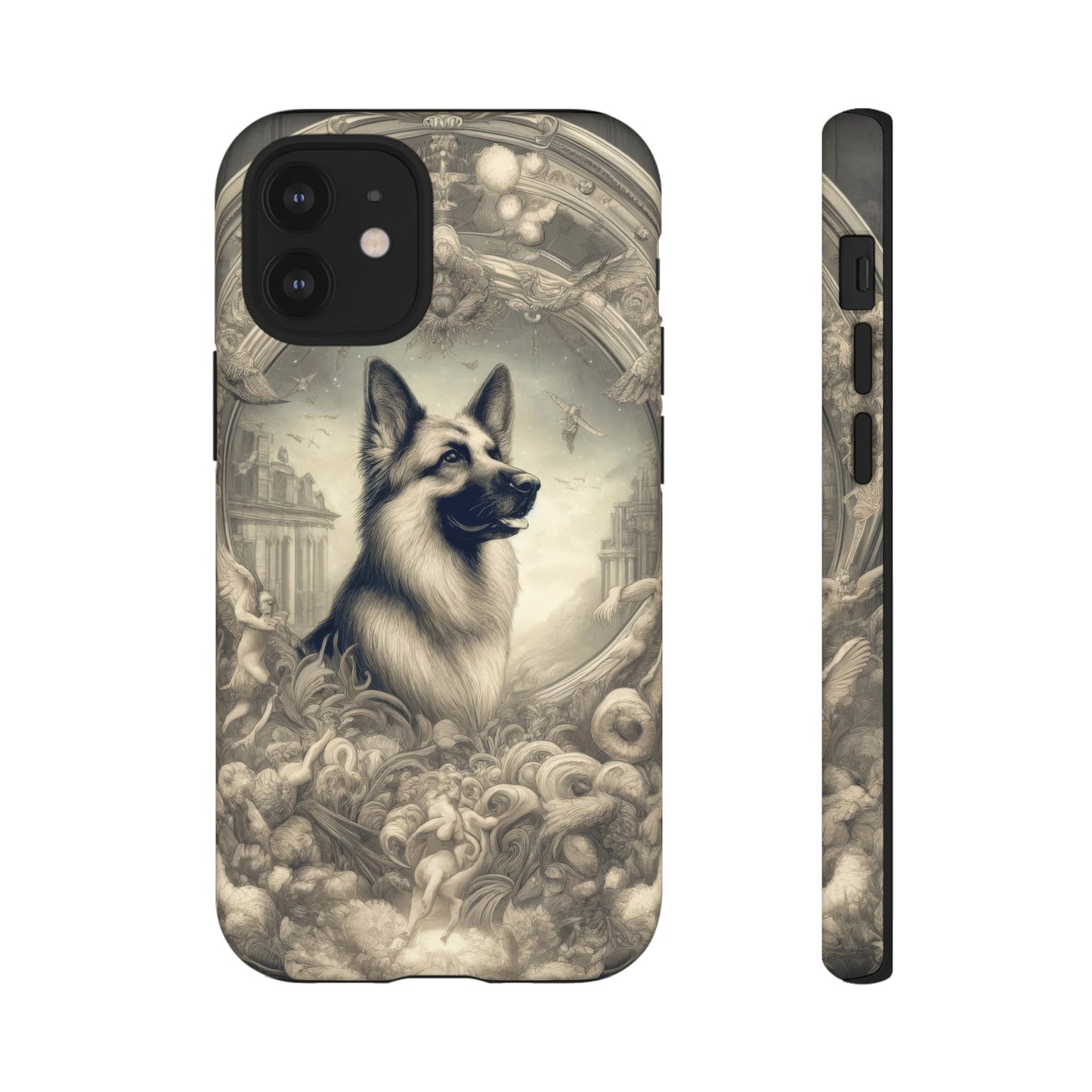 Dreamy fantasy and rococo German Shepherd Phone Case