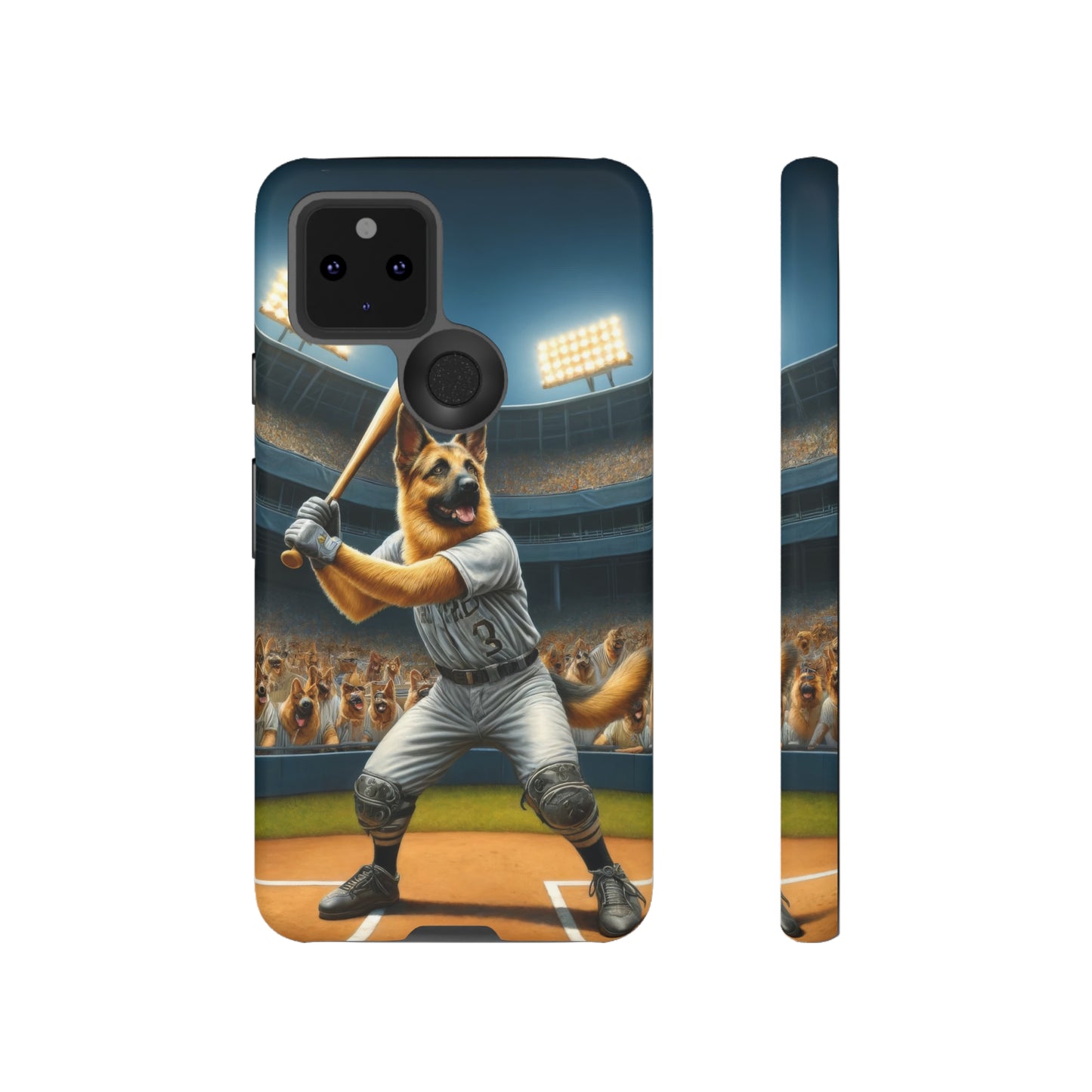 German Shepherd Playing Baseball Tough Phone Case