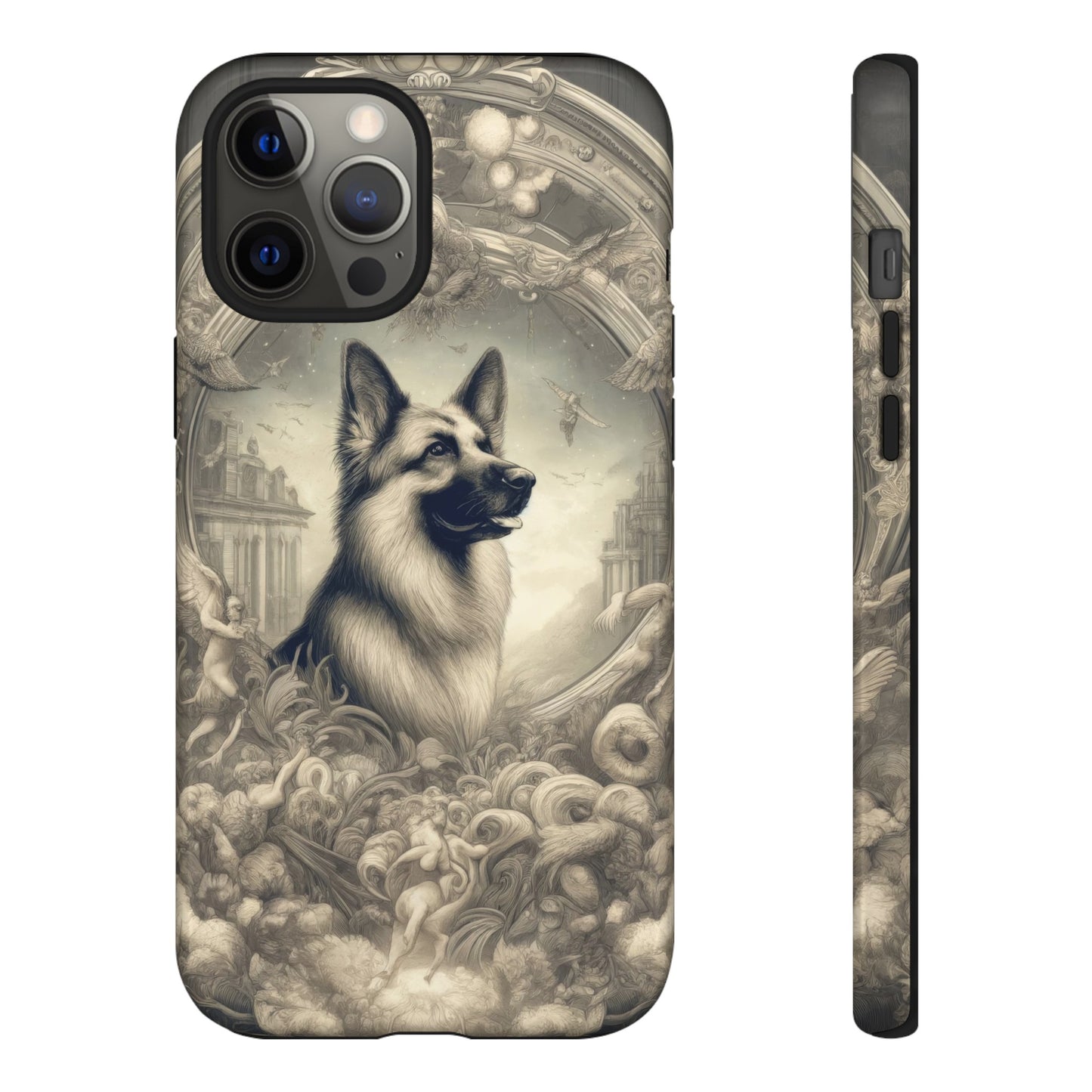 Dreamy fantasy and rococo German Shepherd Phone Case