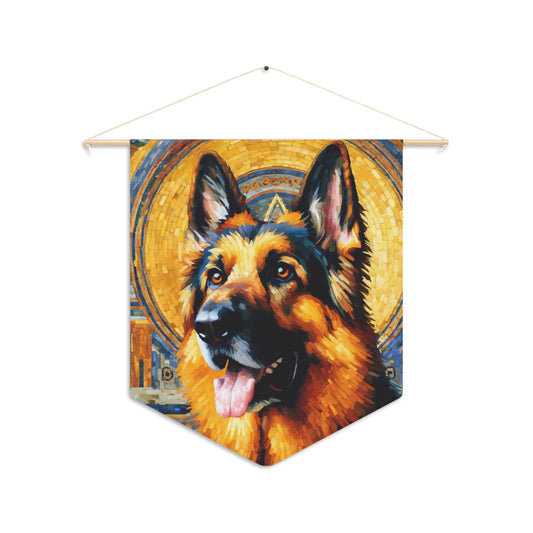 Neo-impressionist German Shepherd Pennant