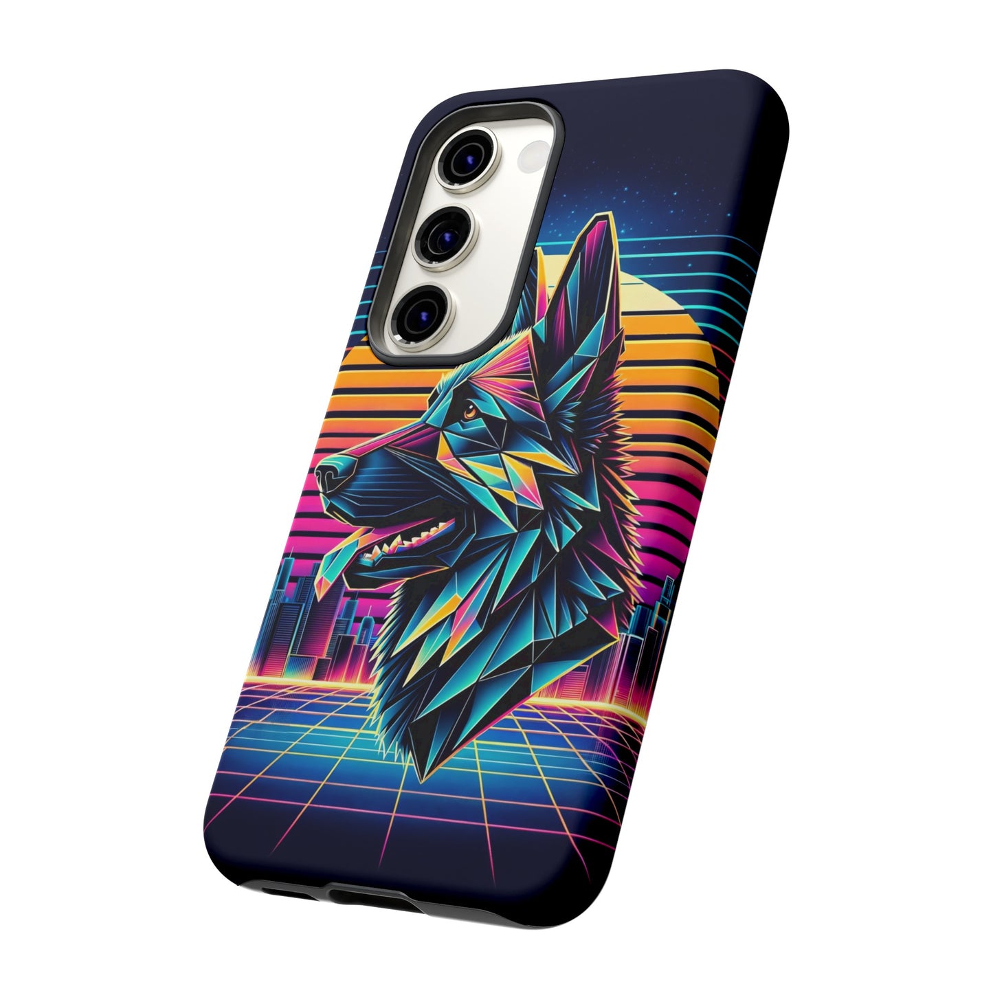 Origami and polyart German Shepherd Phone Case