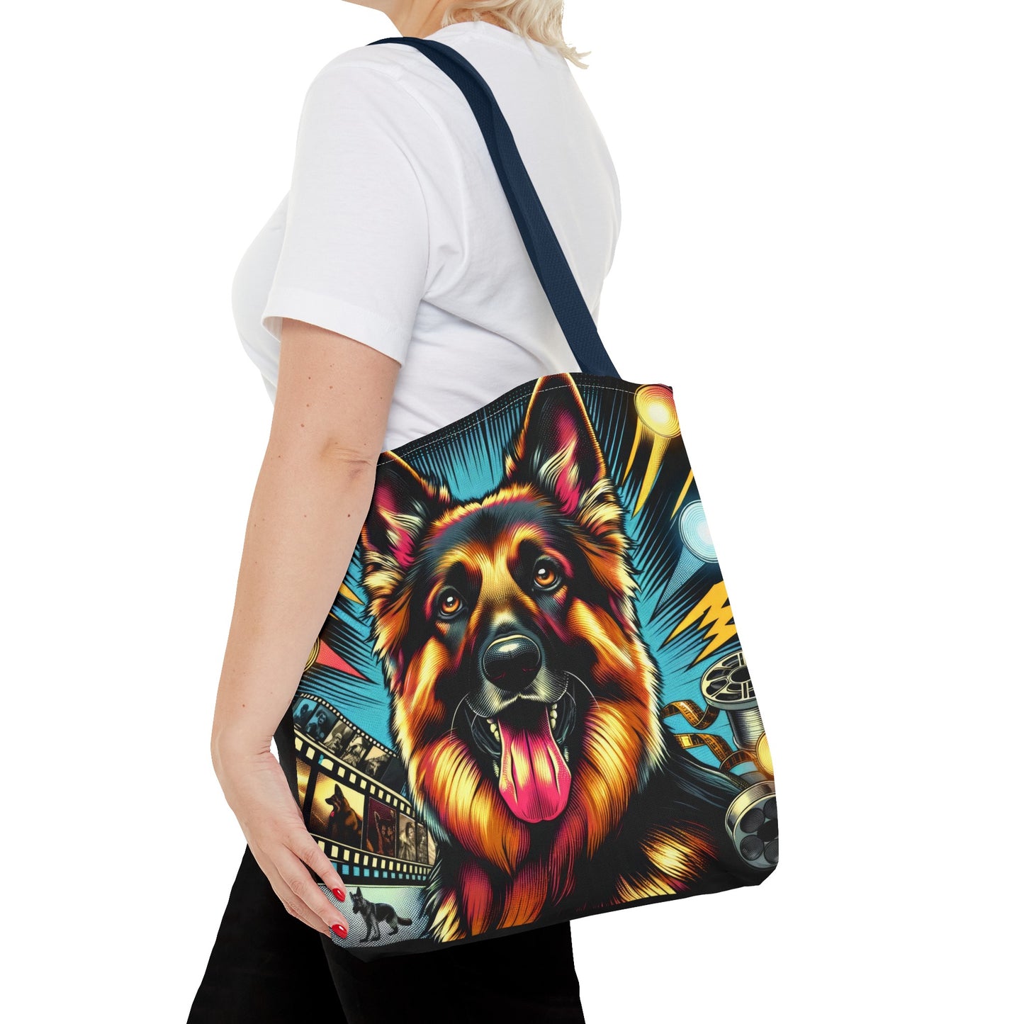 Comic book style German Shepherd Tote Bag