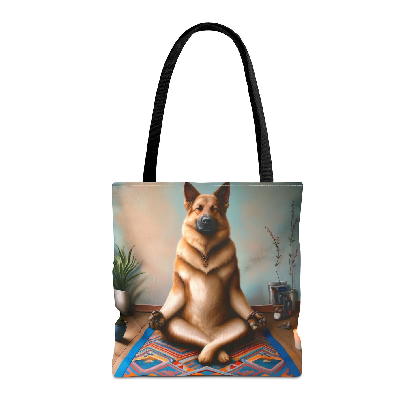 German Shepherd Meditating Tote Bag