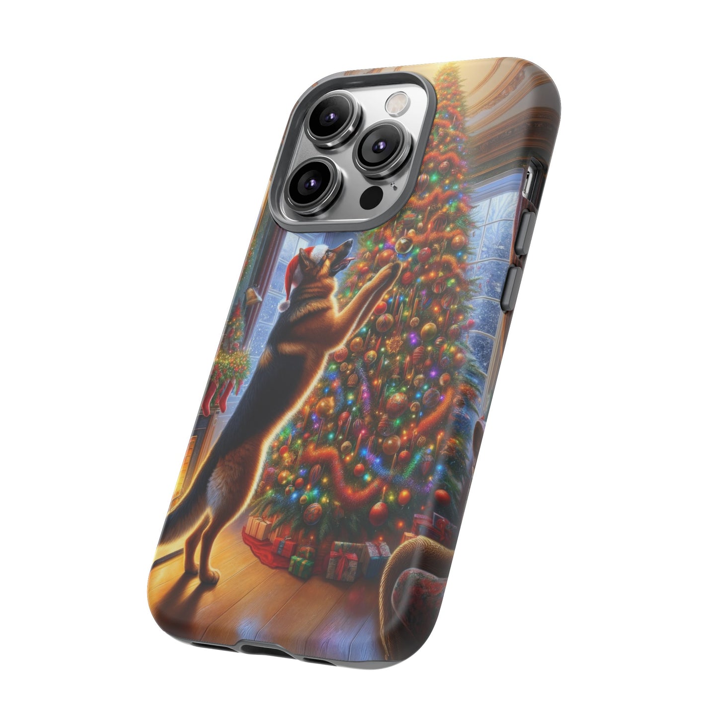 German Shepherd Christmas Tree Phone Case