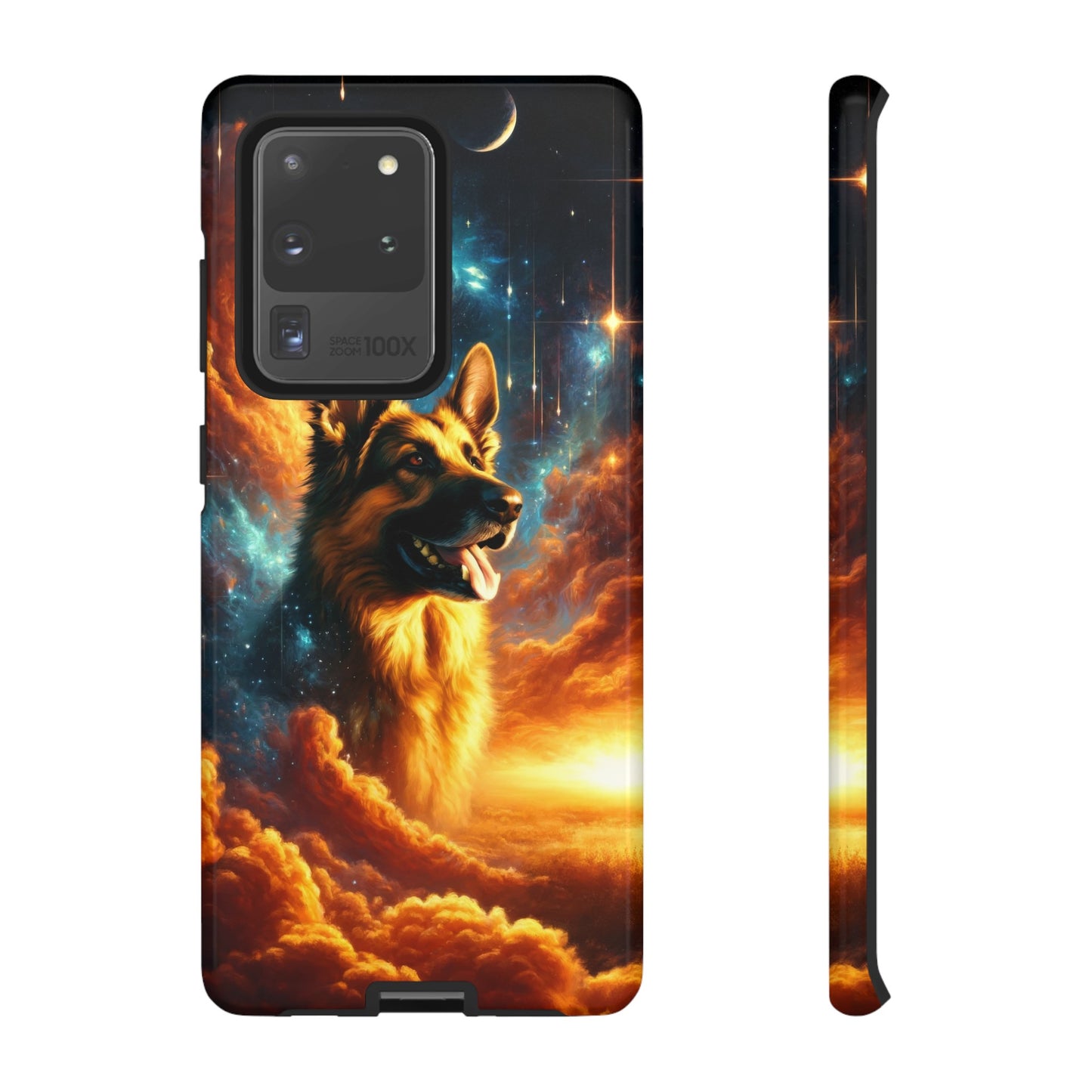 Sci-fi and stars-themed German Shepherd Phone Case