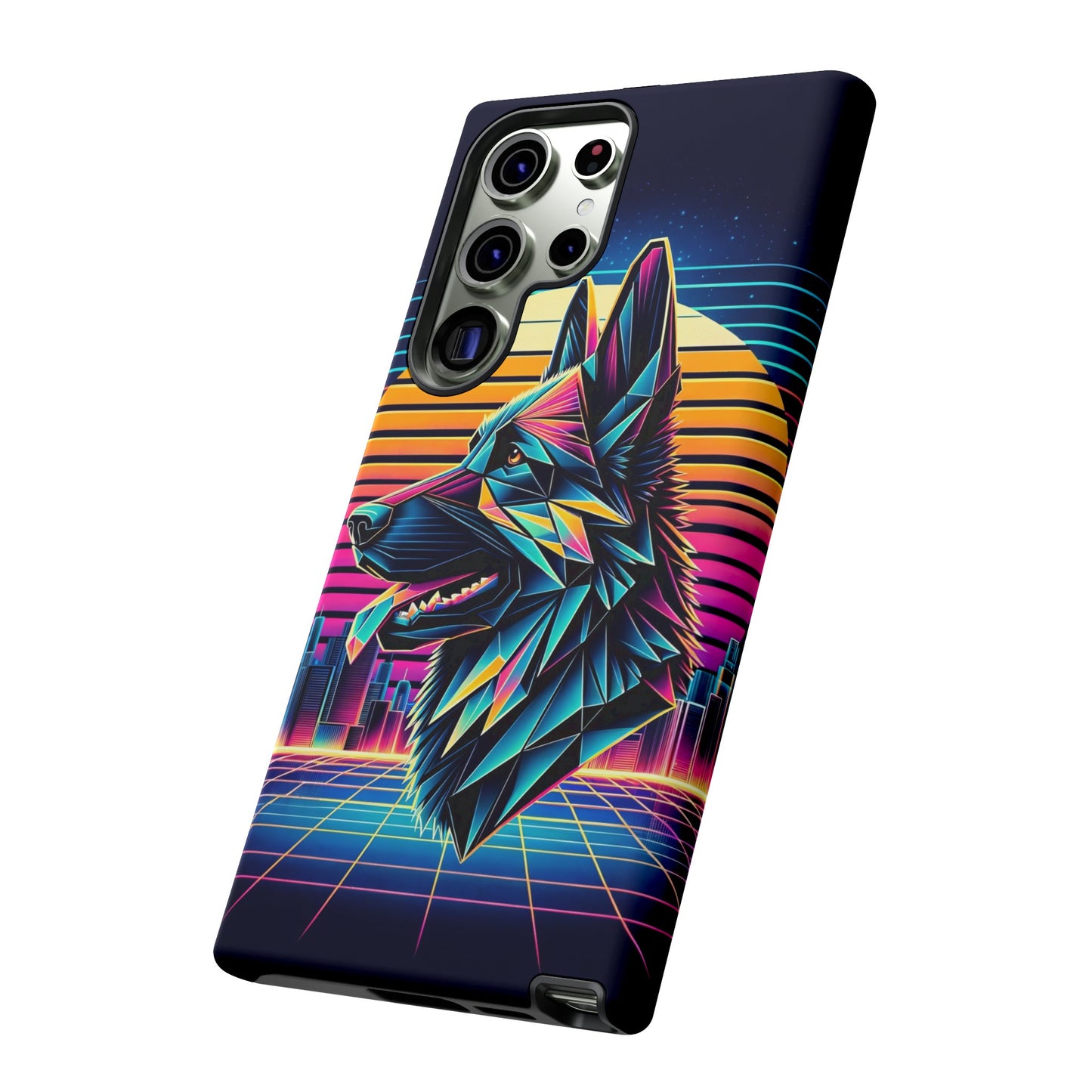 Origami and polyart German Shepherd Phone Case