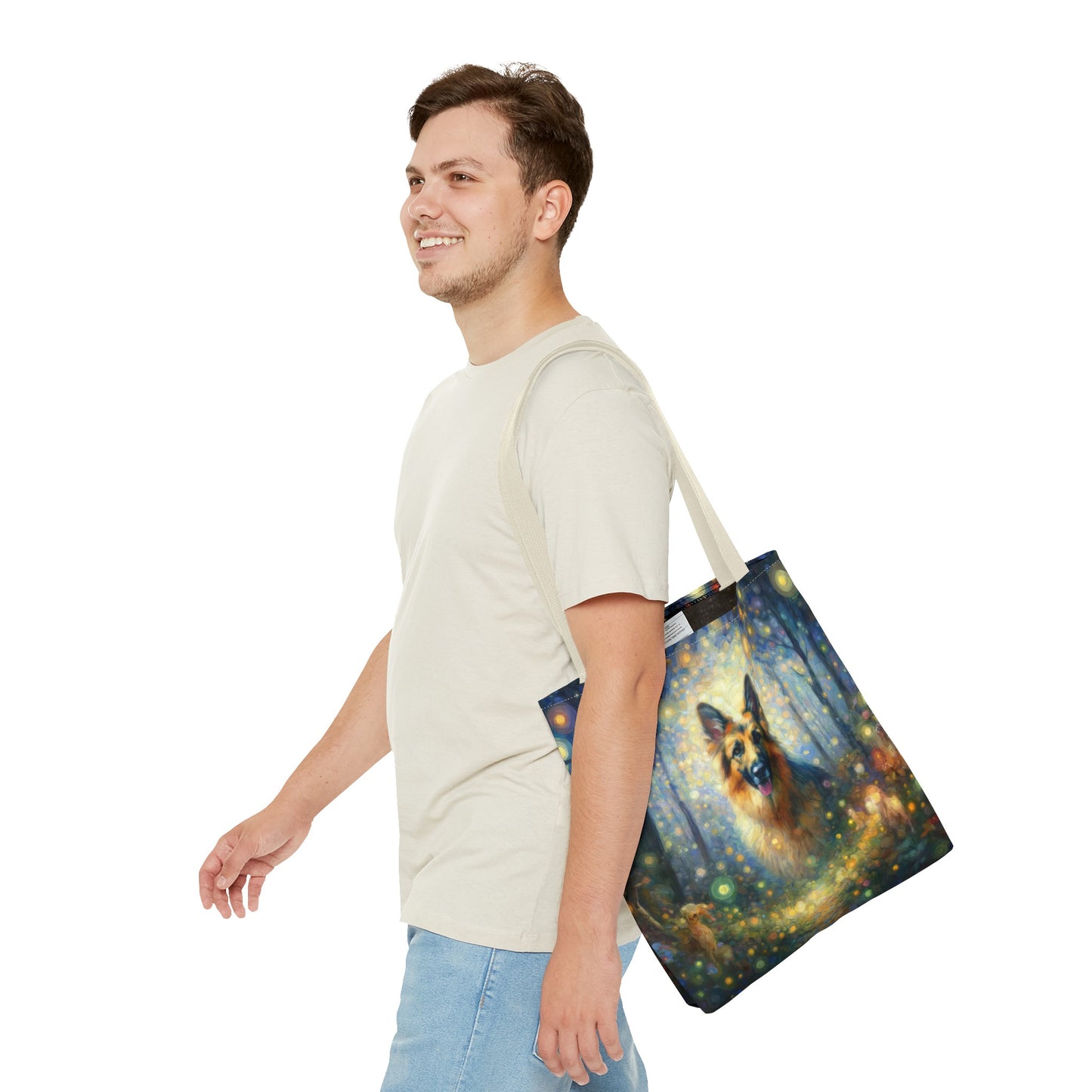 Neo-impressionism and fairy tale German Shepherd Tote Bag