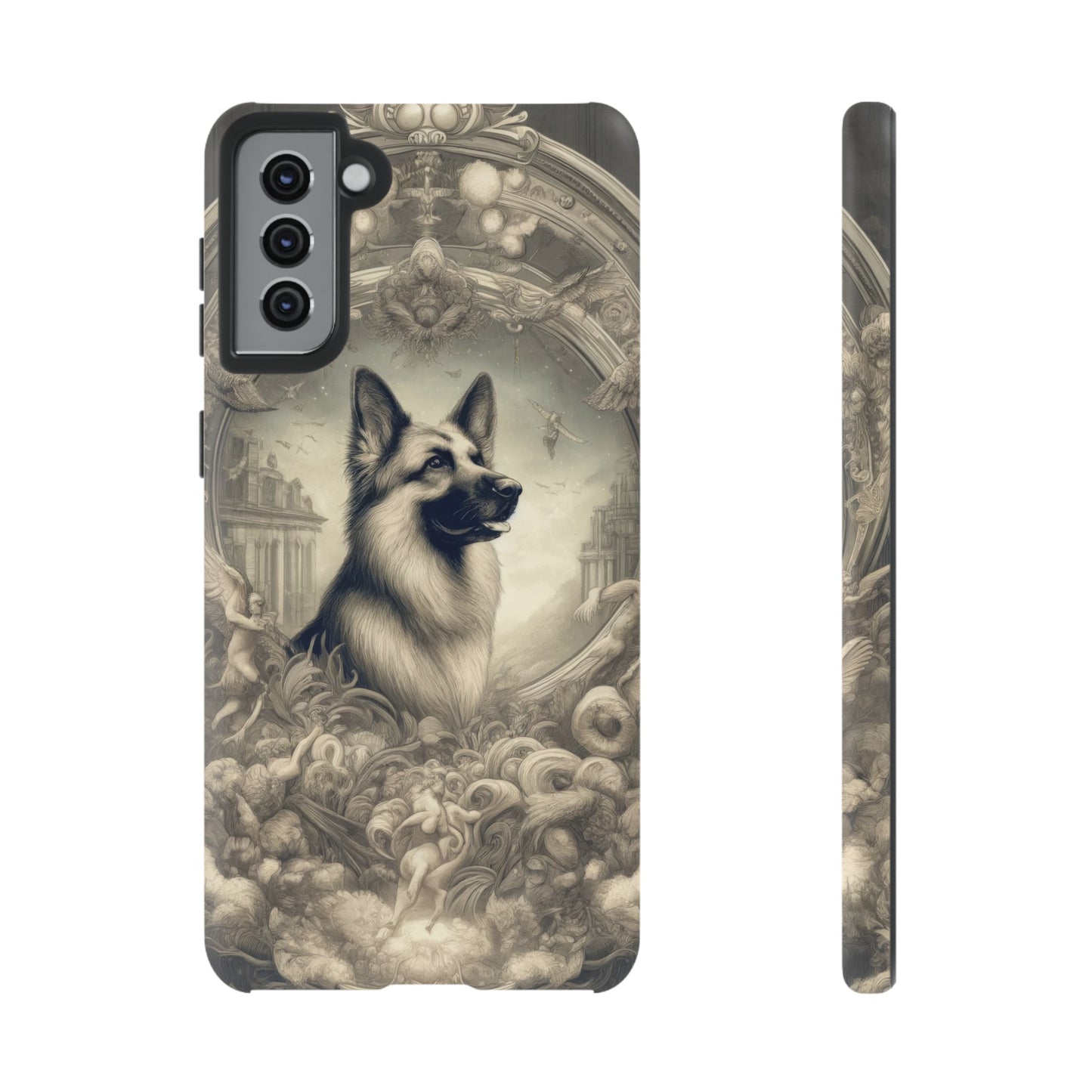 Dreamy fantasy and rococo German Shepherd Phone Case