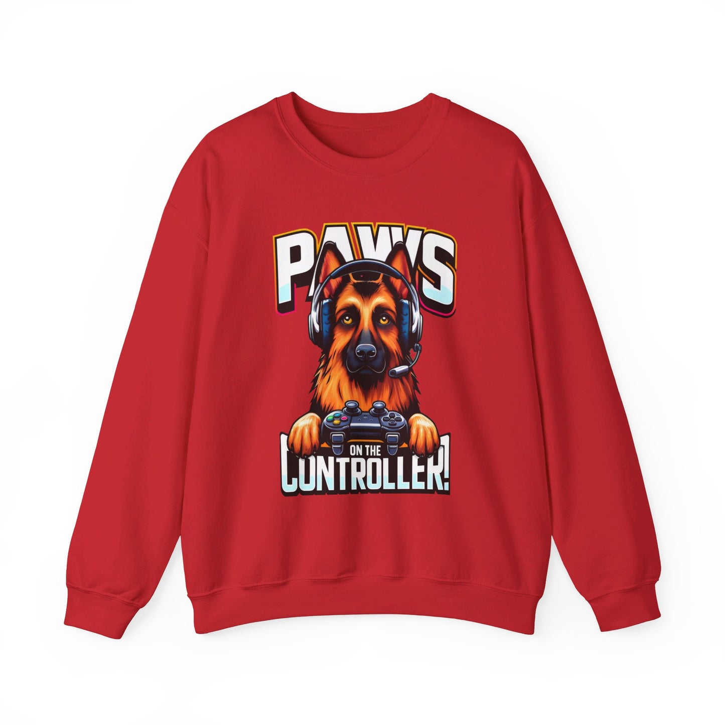 Paws on the Controller Sweatshirt (10 colors) (German Shepherd)