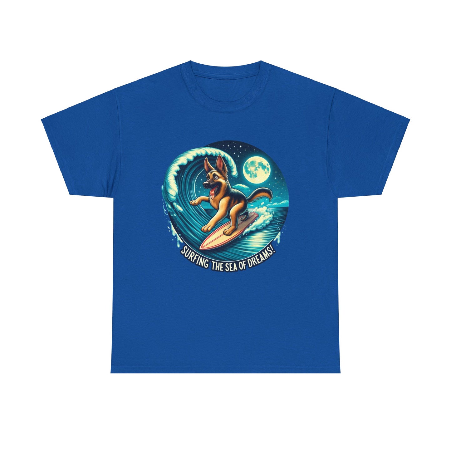 Surfing the Sea of Dreams T-Shirt (13 colors) (German Shepherd)