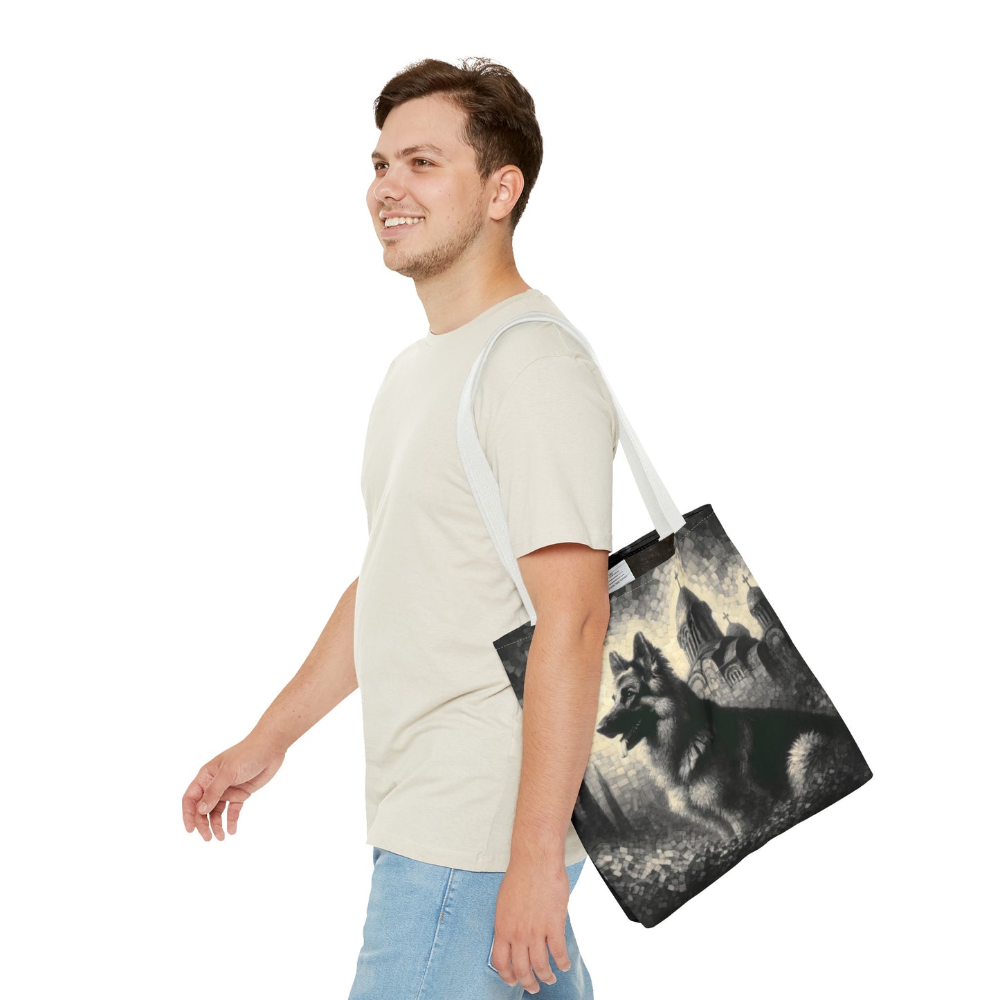 Neo-impressionism German Shepherd Tote Bag