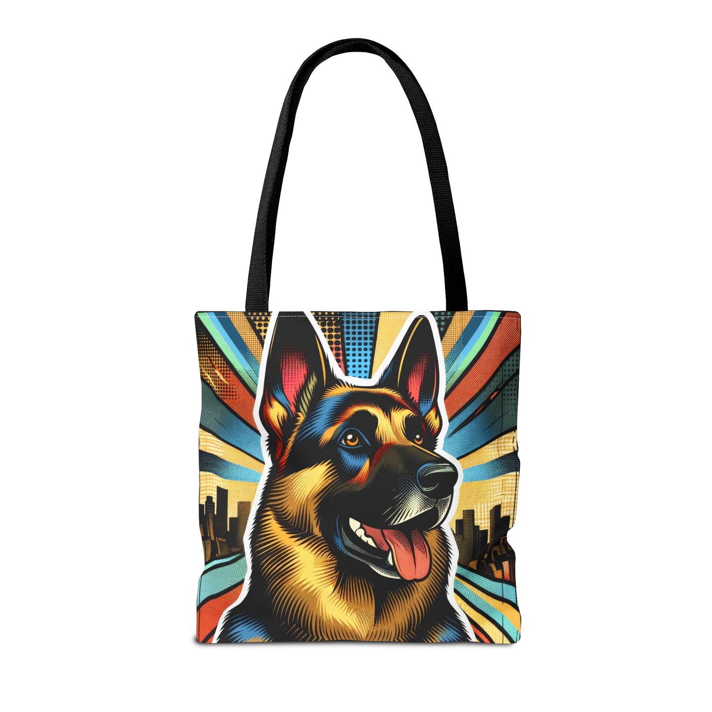 Comic style German Shepherd Tote Bag