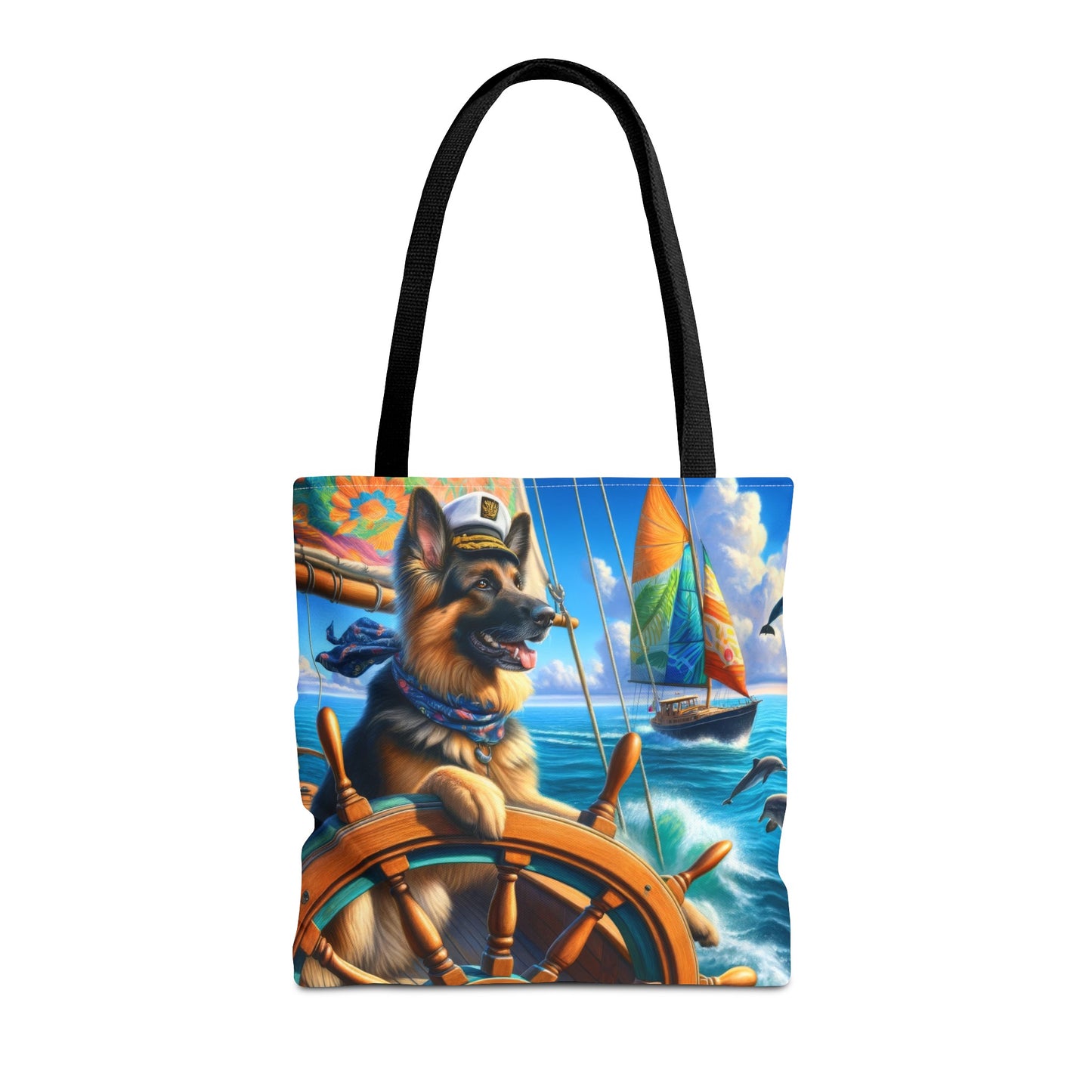 German Shepherd Boat Tote Bag