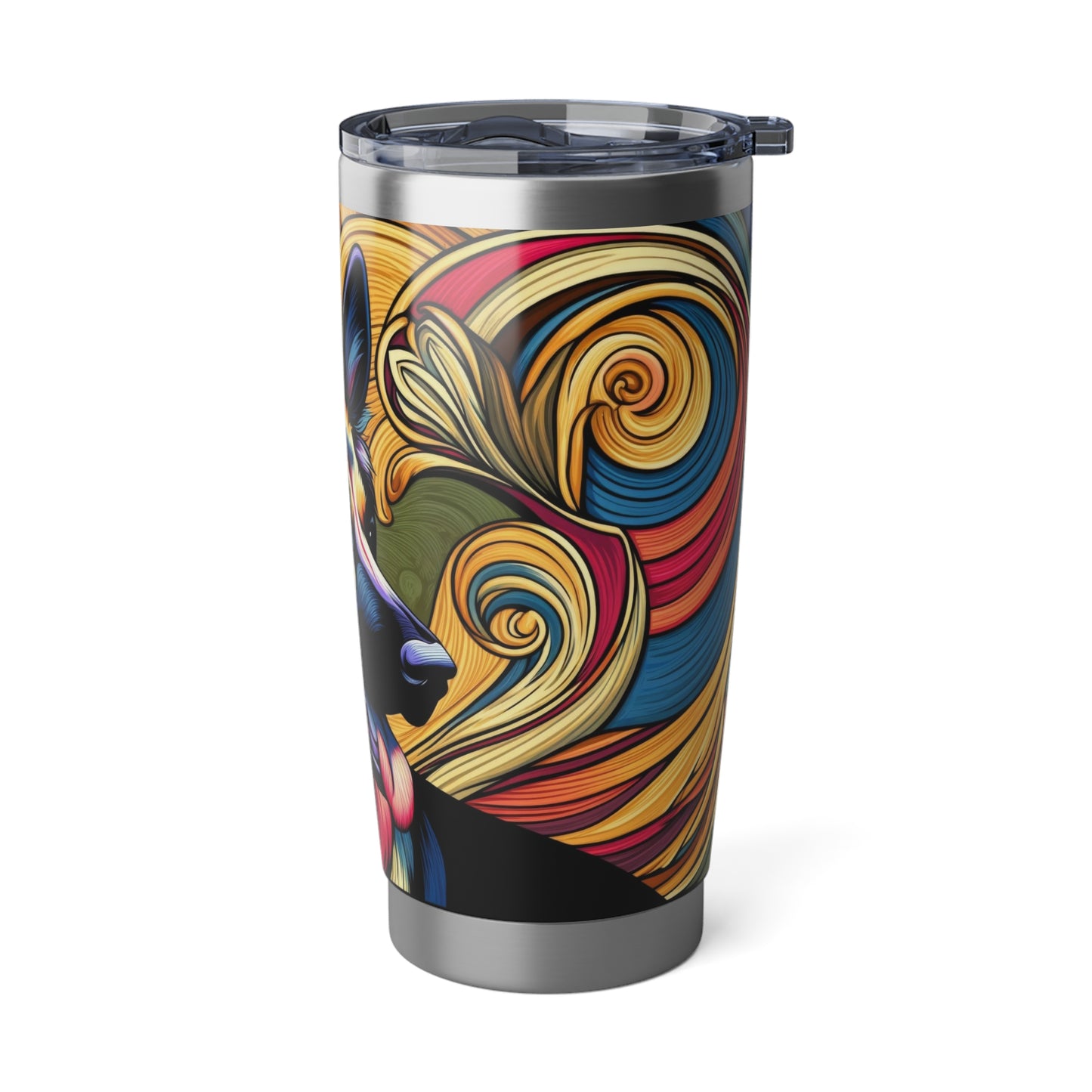 Scratchboard technique German Shepherd 20oz Tumbler
