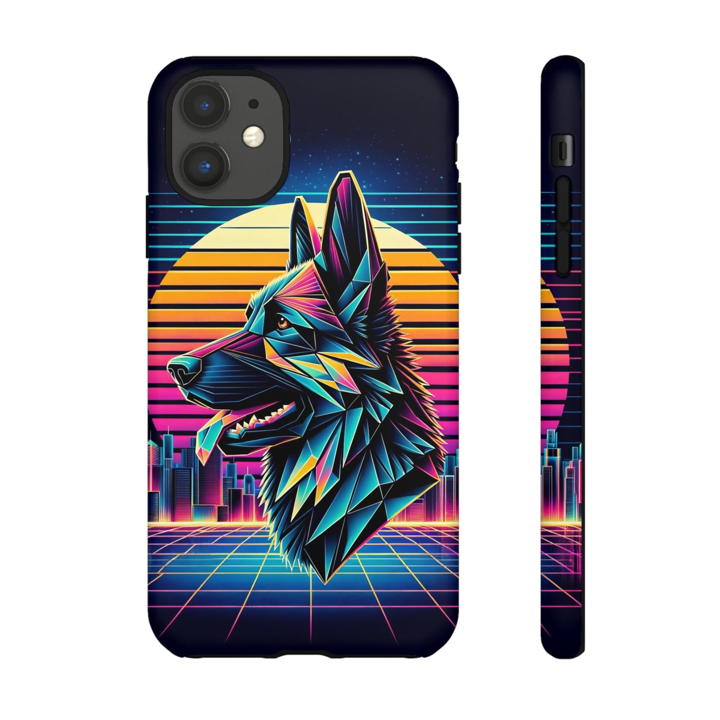 Origami and polyart German Shepherd Phone Case