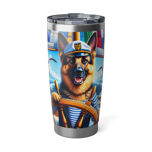 German Shepherd Boat 20oz Tumbler