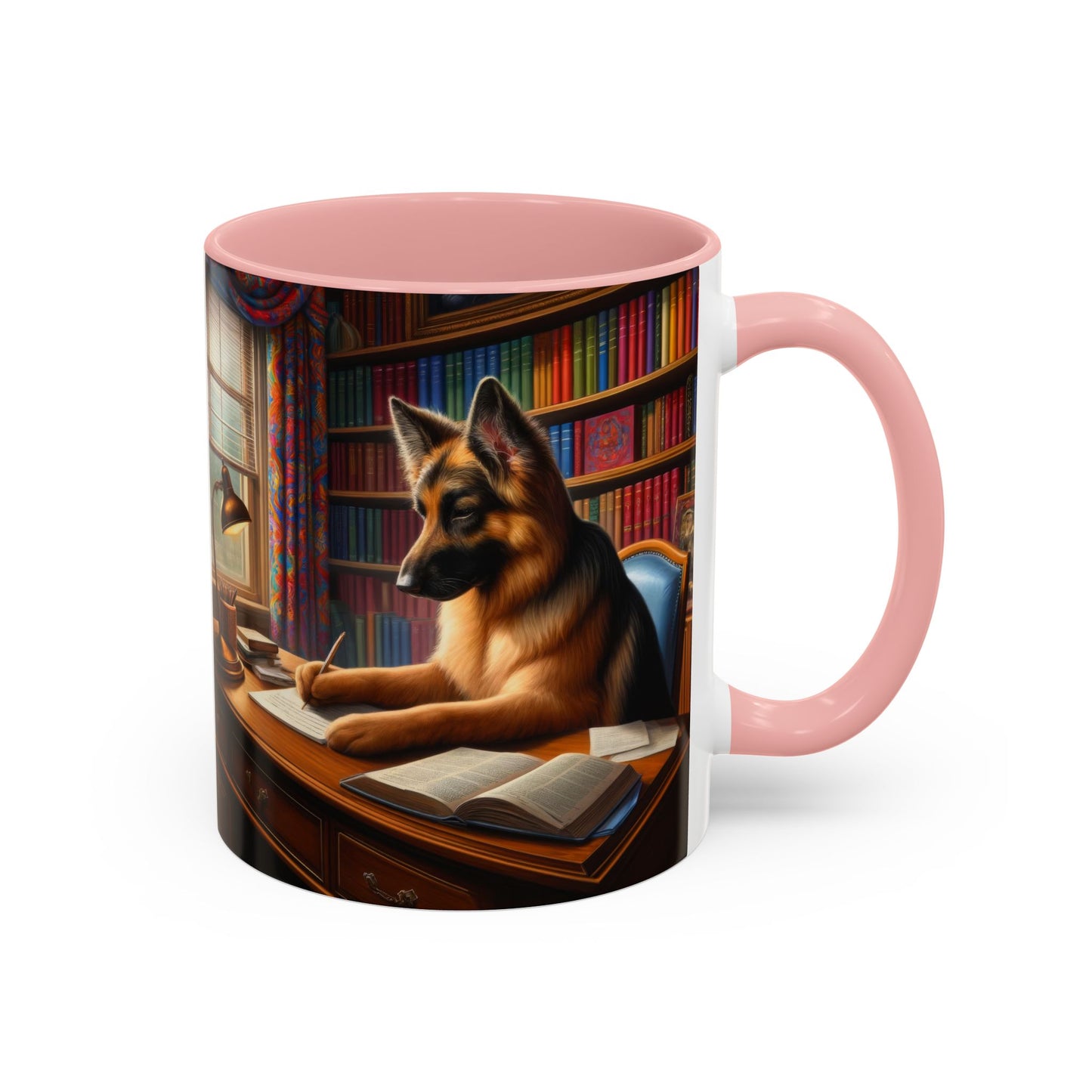 German Shepherd Writing a Book Coffee Mug