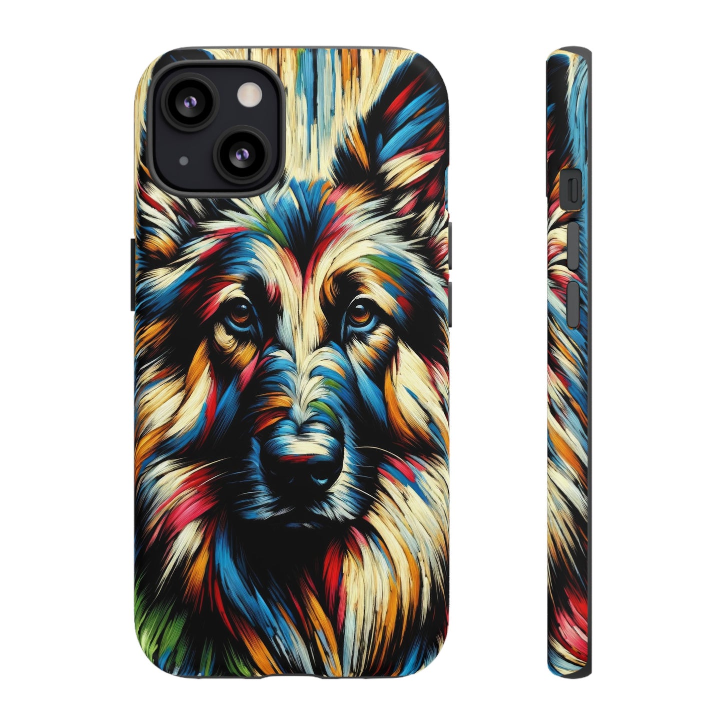 Fauvism scratchboard technique German Shepherd Phone Case