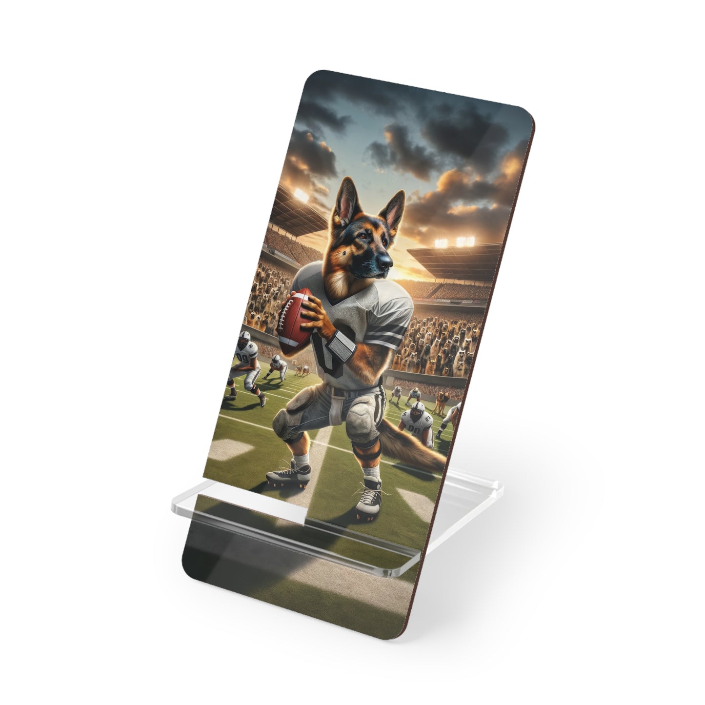 German Shepherd Playing Football Smartphone Stand