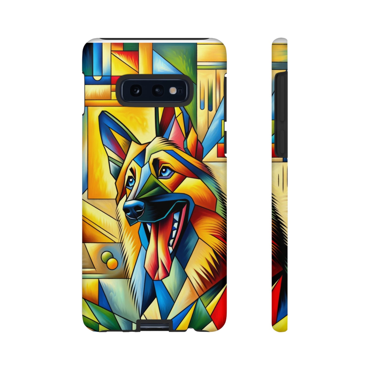 German Shepherd in Cubism Tough Phone Case