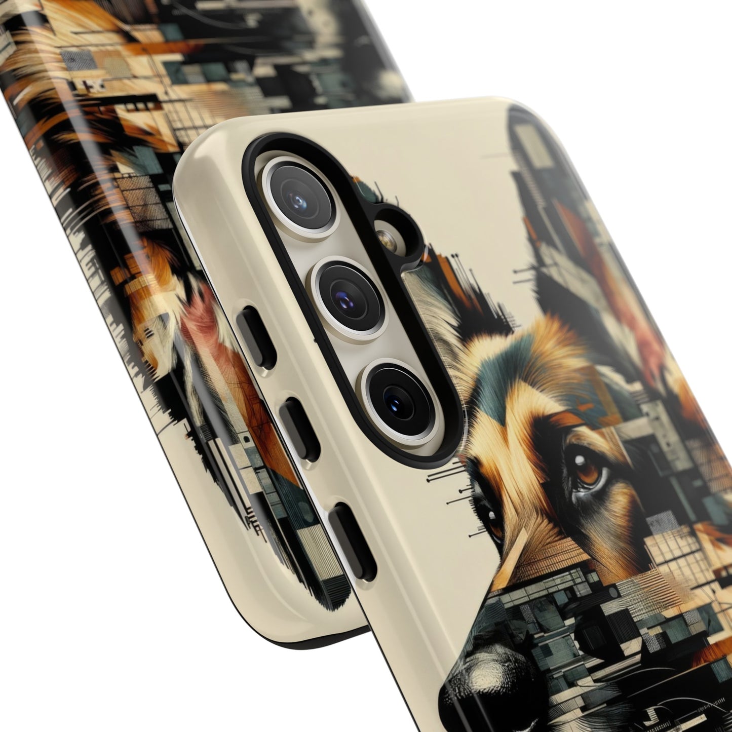 Constructivist and dadaist German Shepherd Phone Case