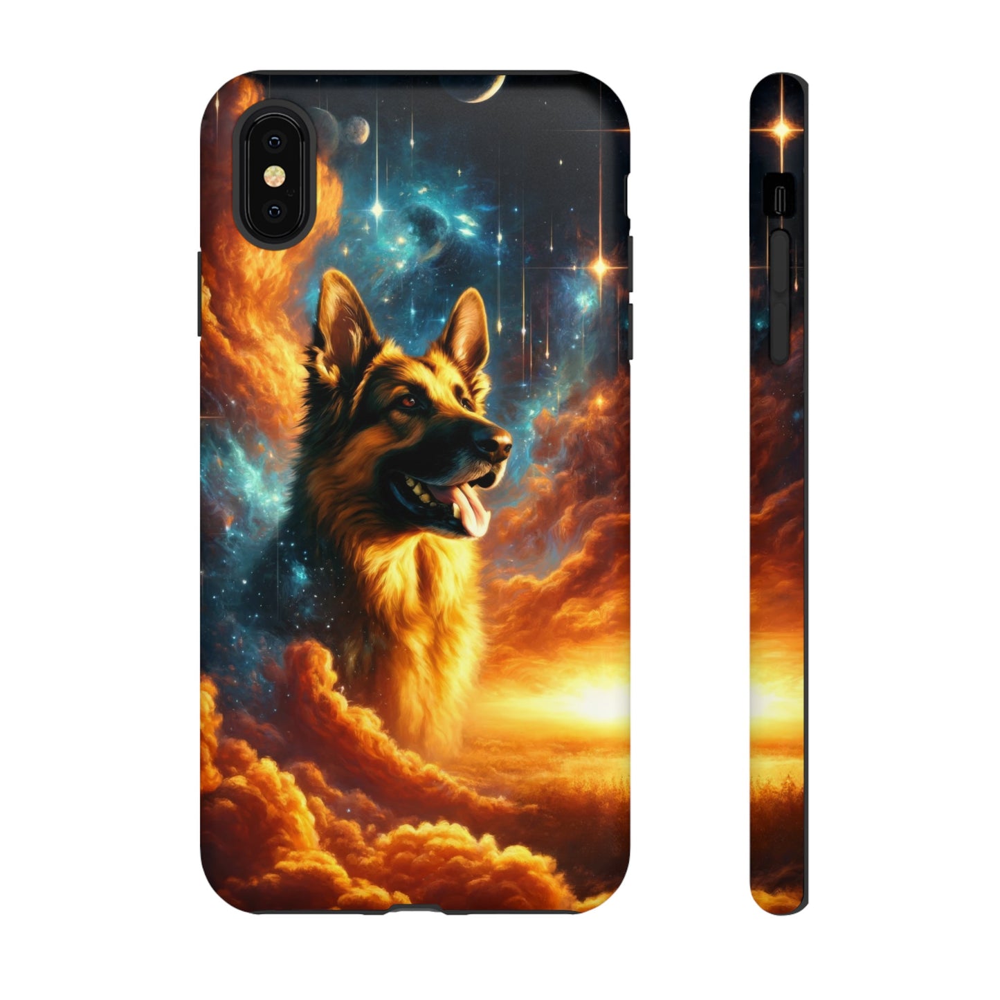 Sci-fi and stars-themed German Shepherd Phone Case