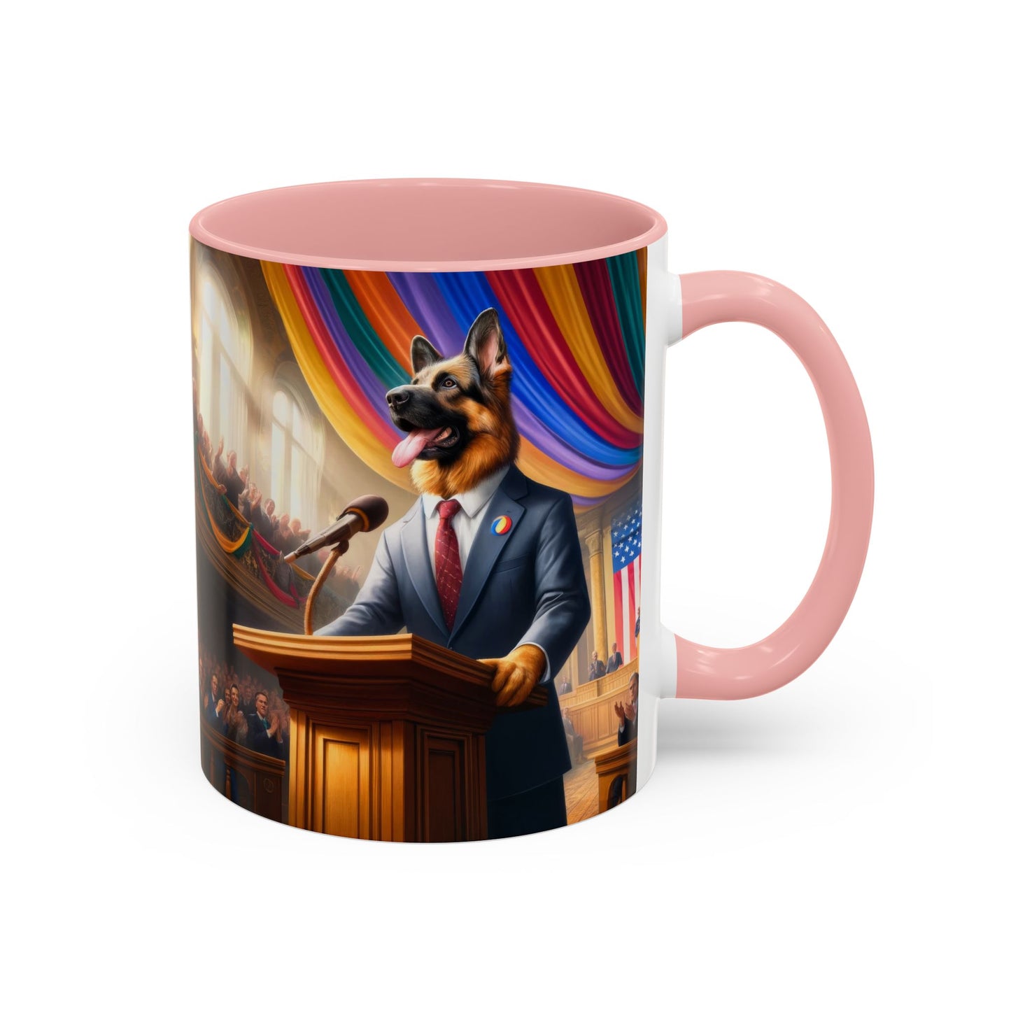 German Shepherd Giving a Speech Coffee Mug