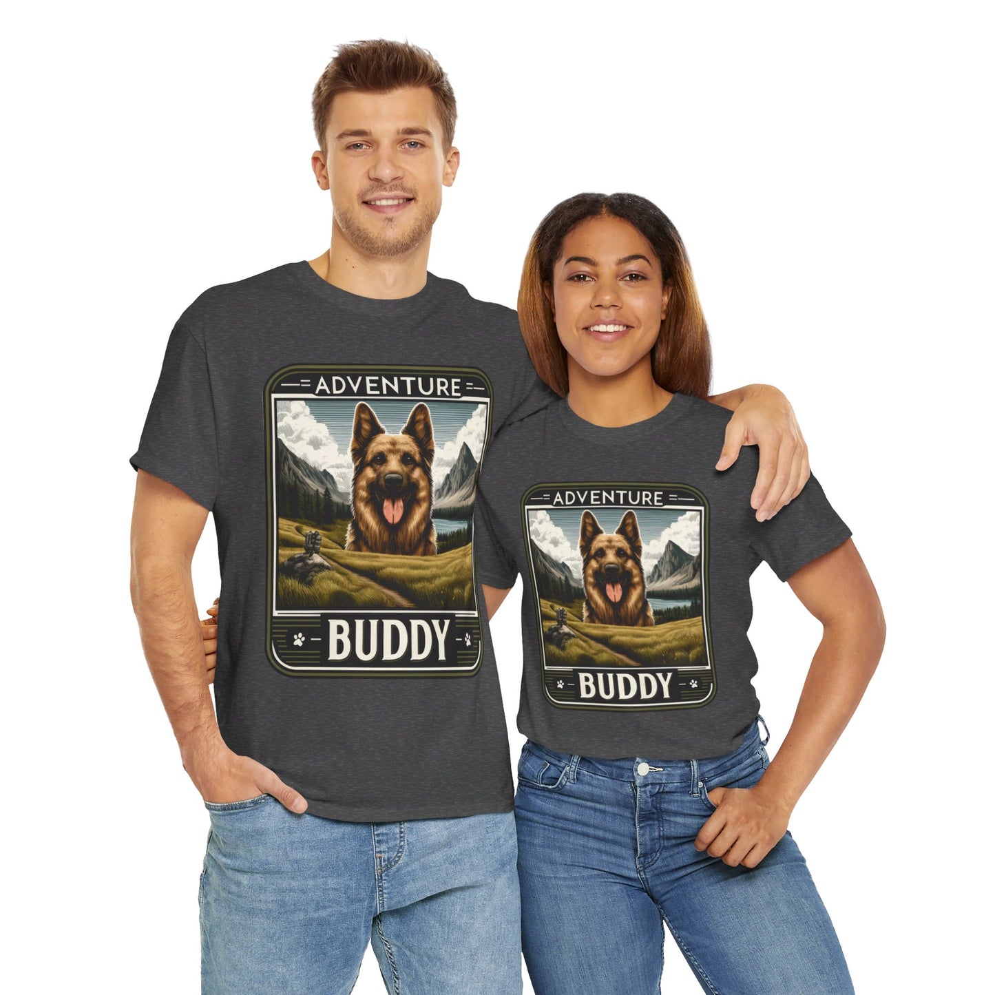 Adventure Buddy T-Shirt (13 colors) (German Shepherd)