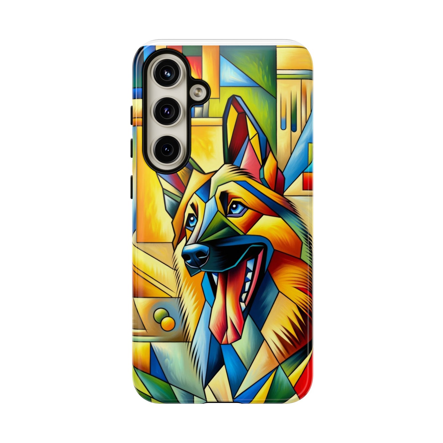 German Shepherd in Cubism Tough Phone Case