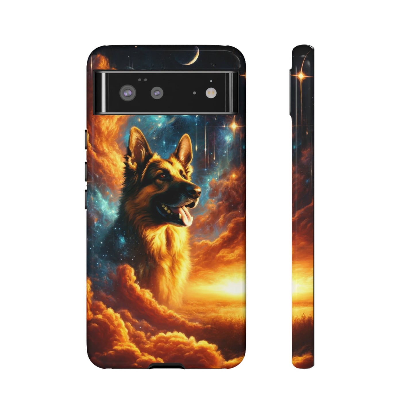 Sci-fi and stars-themed German Shepherd Phone Case