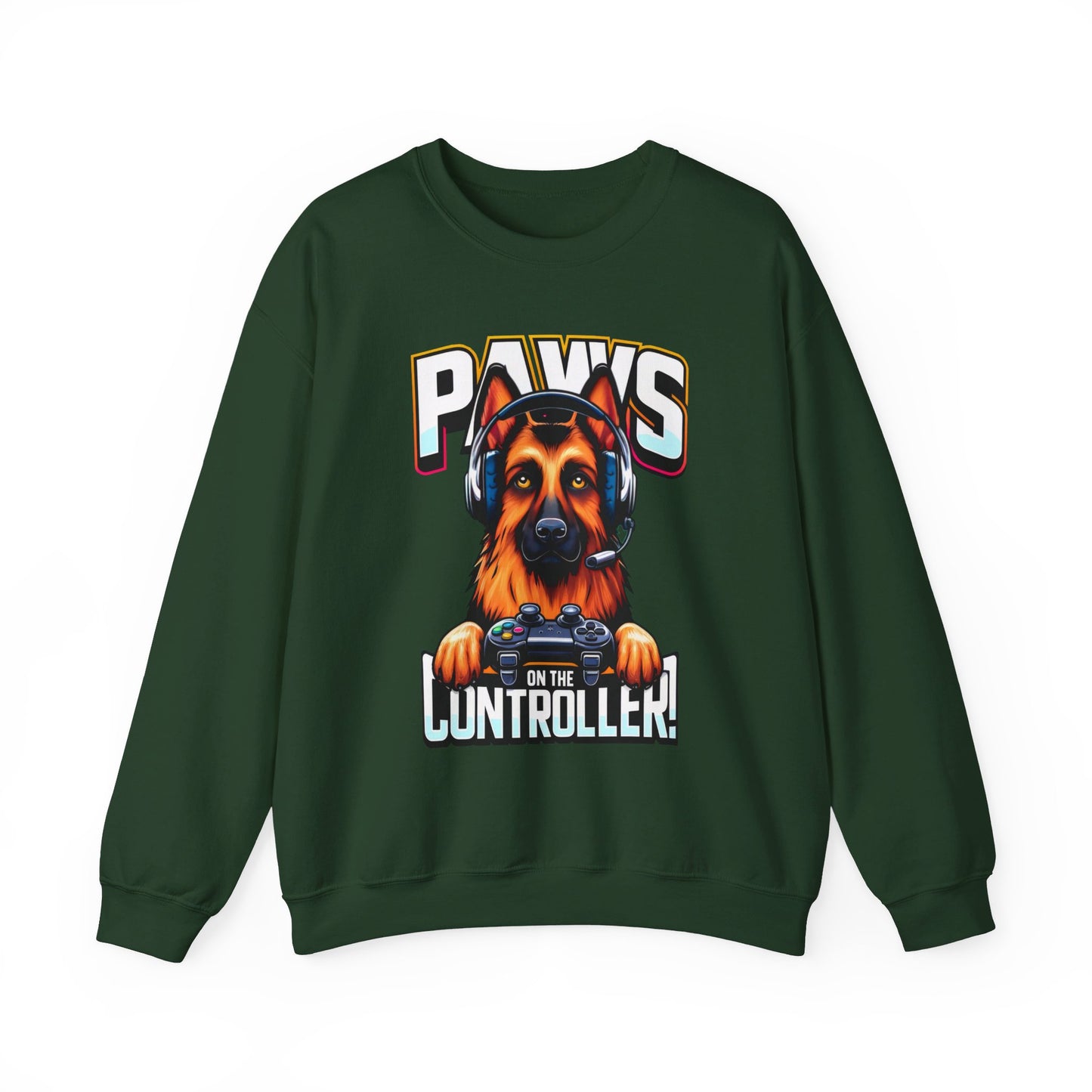 Paws on the Controller Sweatshirt (10 colors) (German Shepherd)