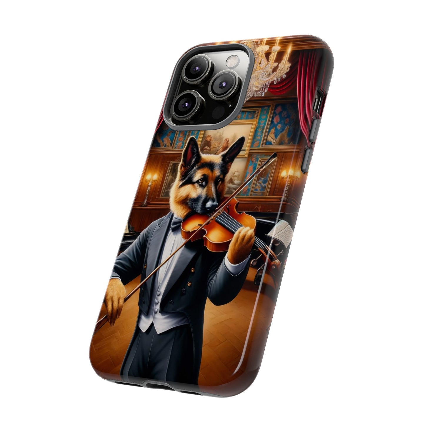 German Shepherd Playing the Violin Phone Case