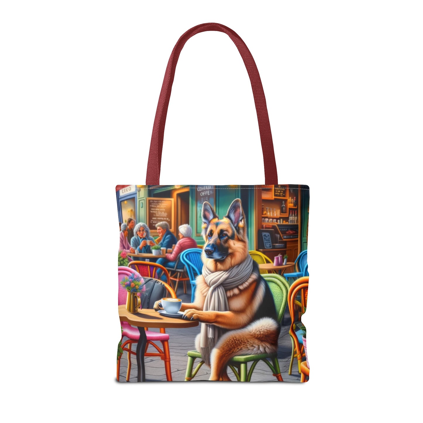 German Shepherd Drinking Tote Bag