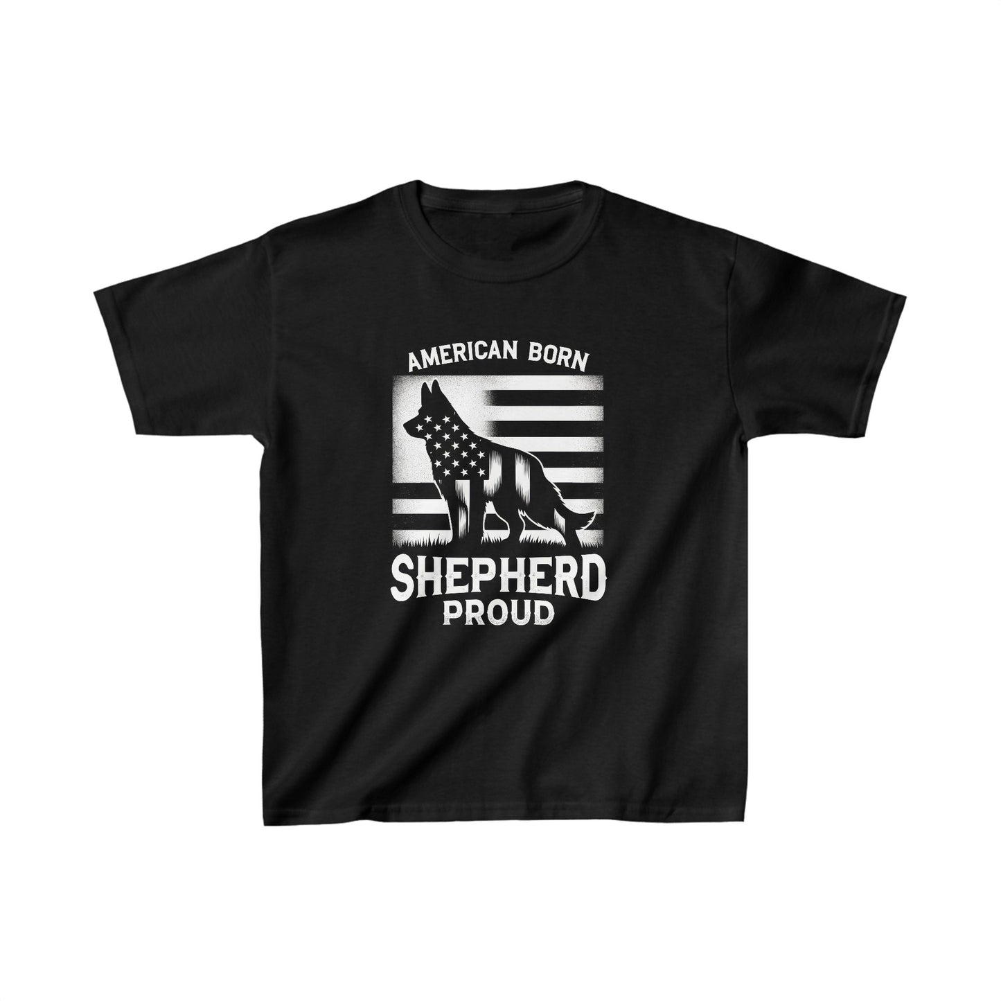 American Born, Shepherd Proud Kids Size T-Shirt (Multi colors) (German Shepherd)