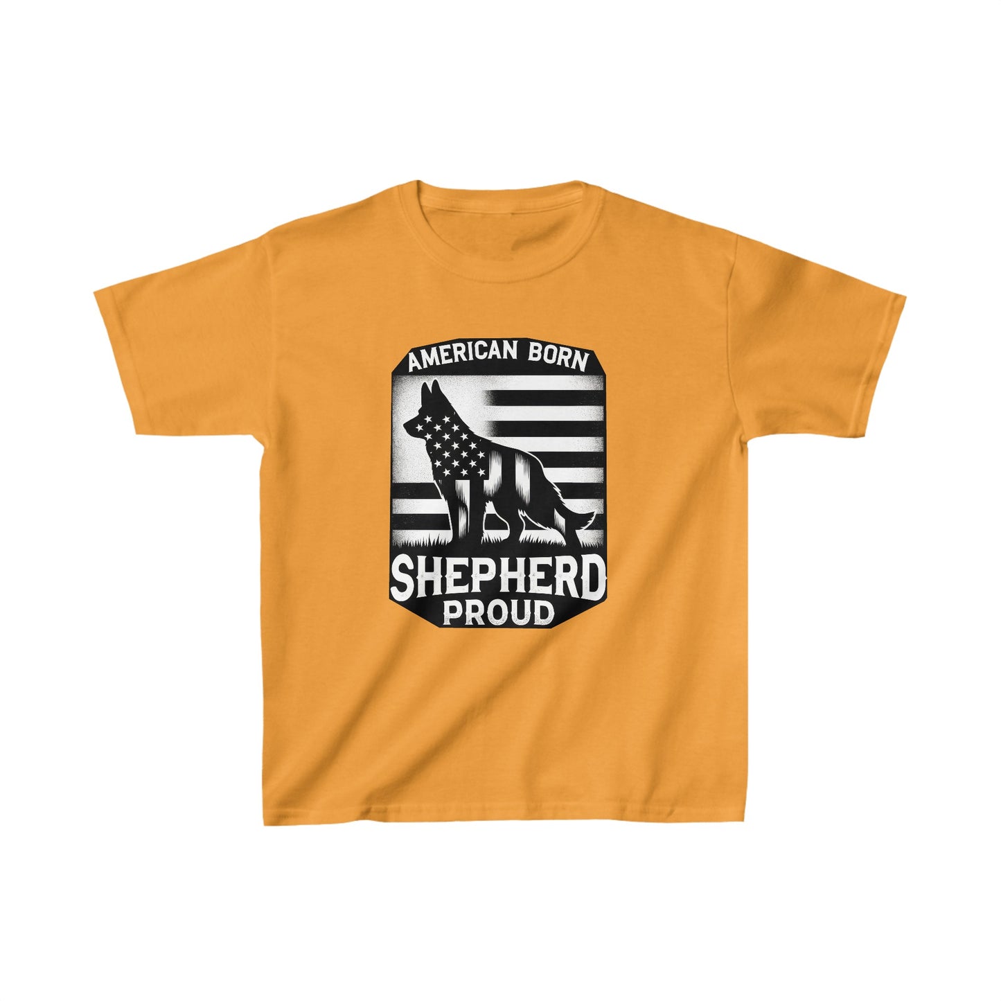 American Born, Shepherd Proud Kids Size T-Shirt (Multi colors) (German Shepherd)