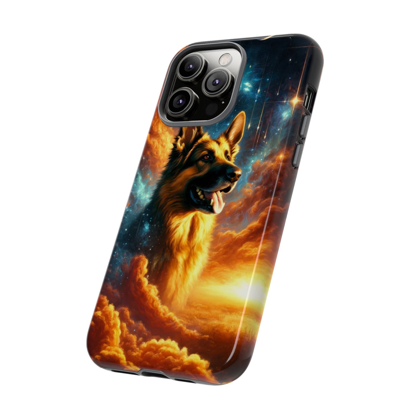 Sci-fi and stars-themed German Shepherd Phone Case