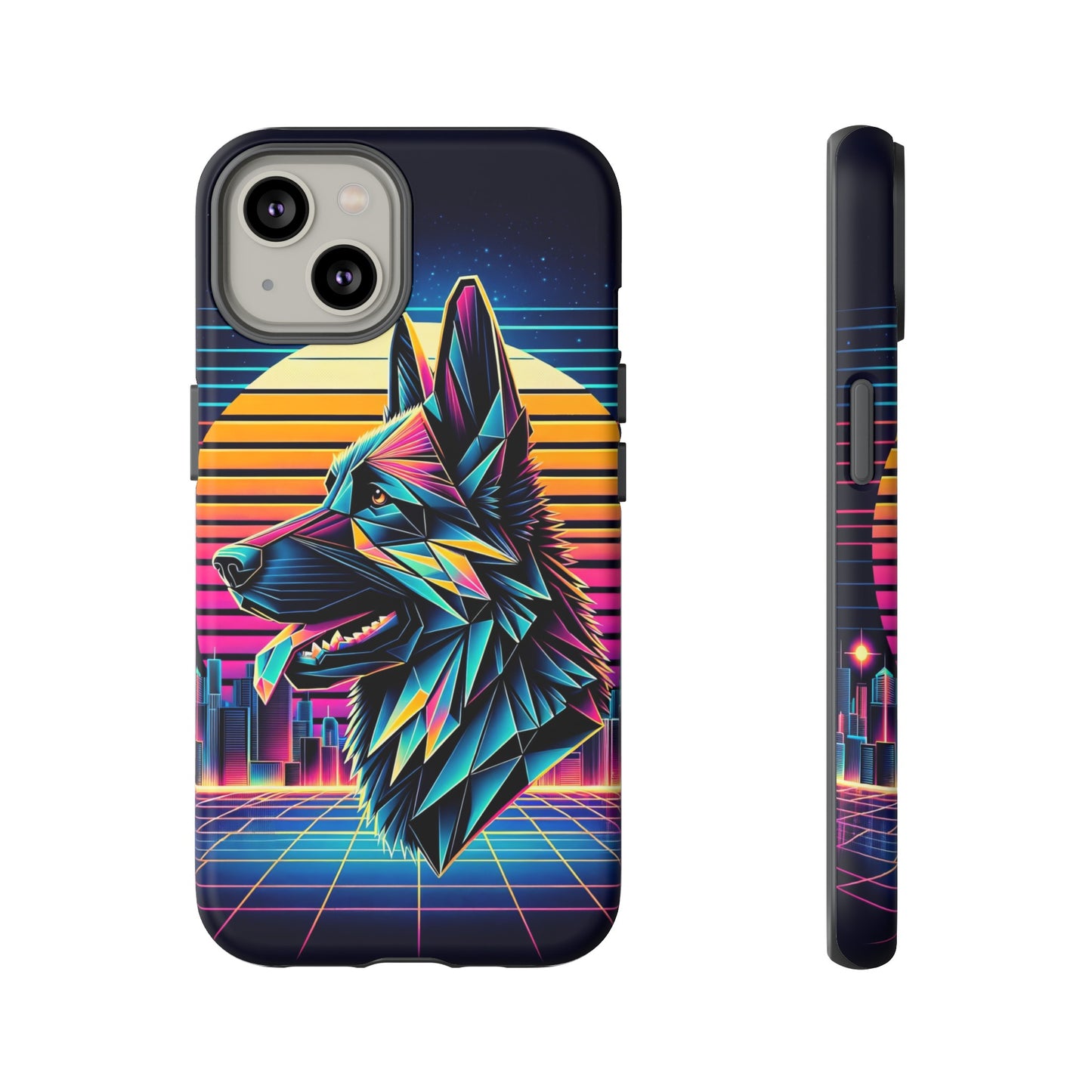 Origami and polyart German Shepherd Phone Case