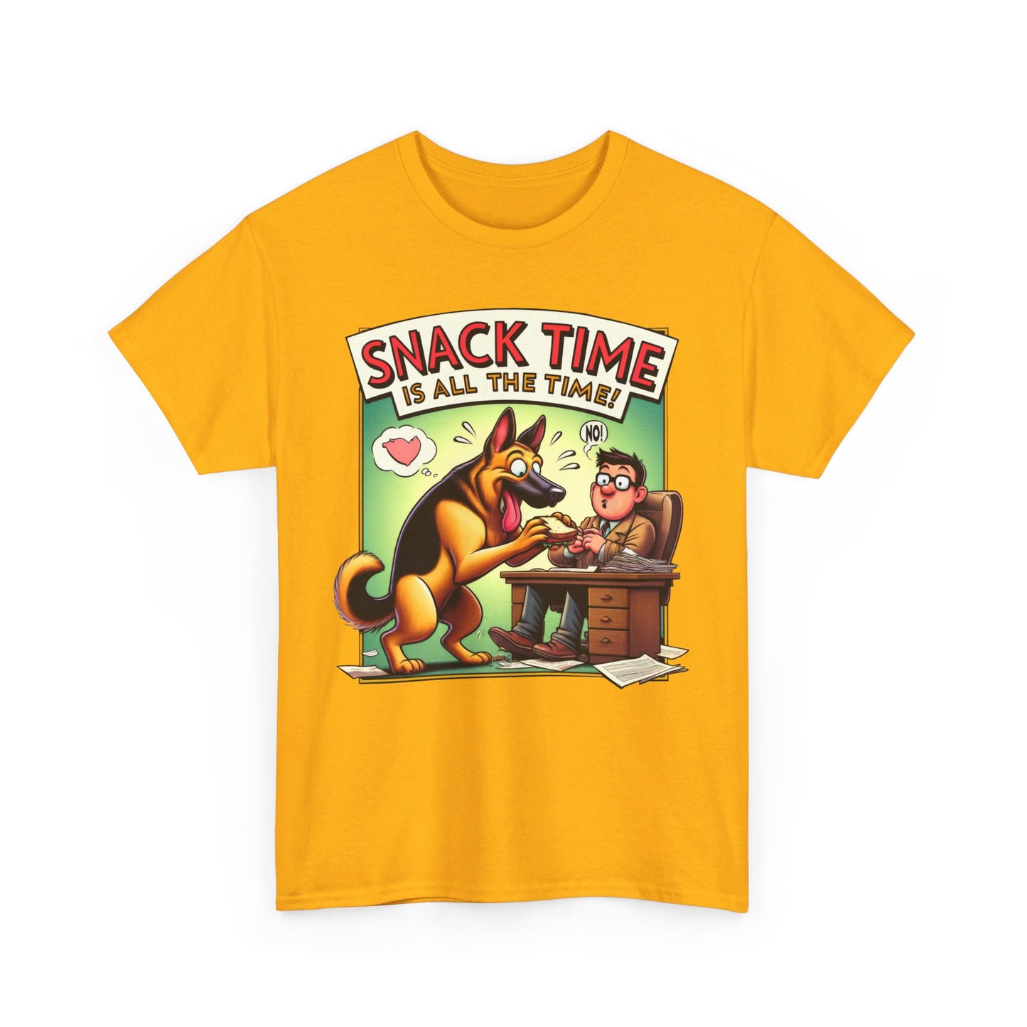 Snack Time is all the Time T-Shirt (13 colors) (German Shepherd)