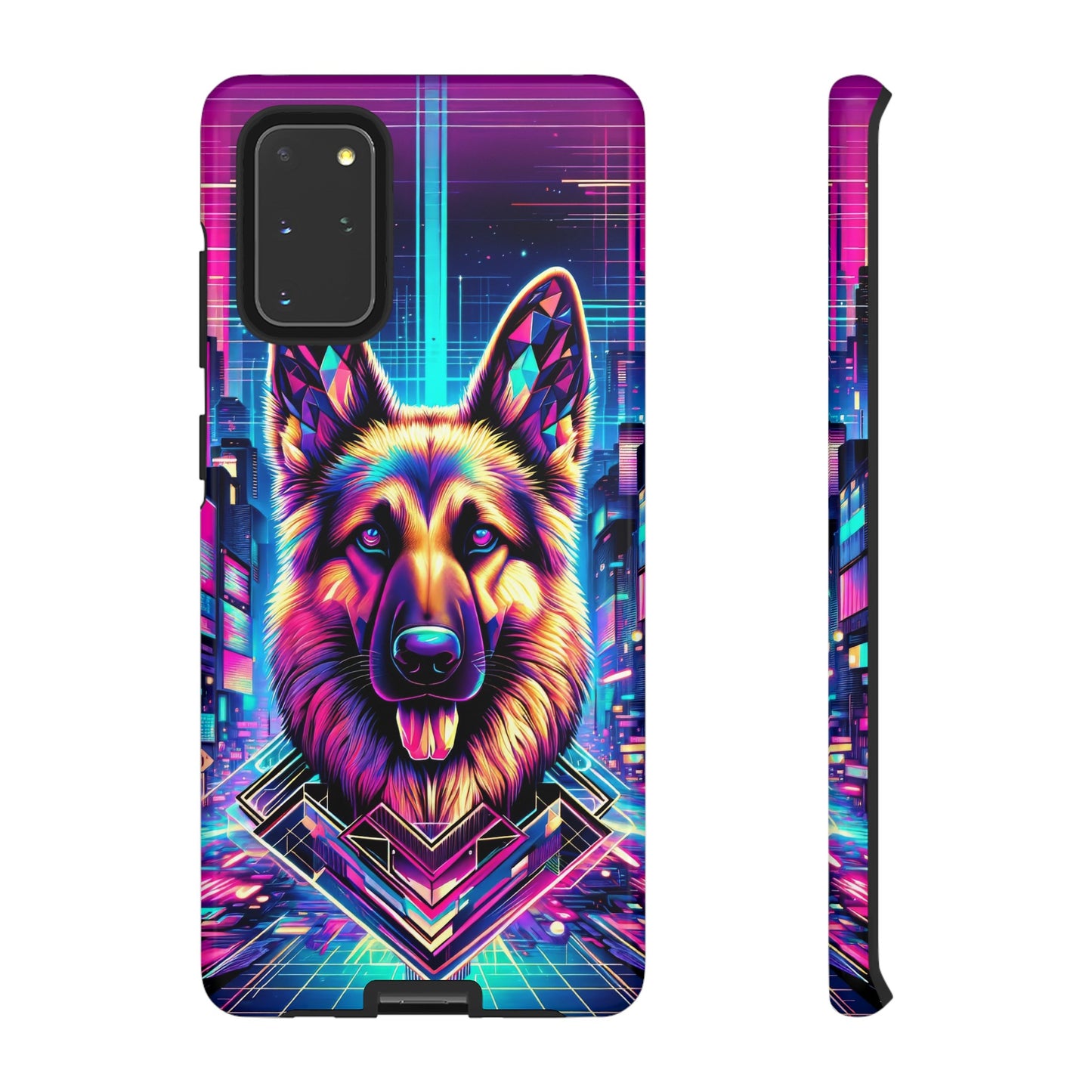 Glitch art German Shepherd Phone Case