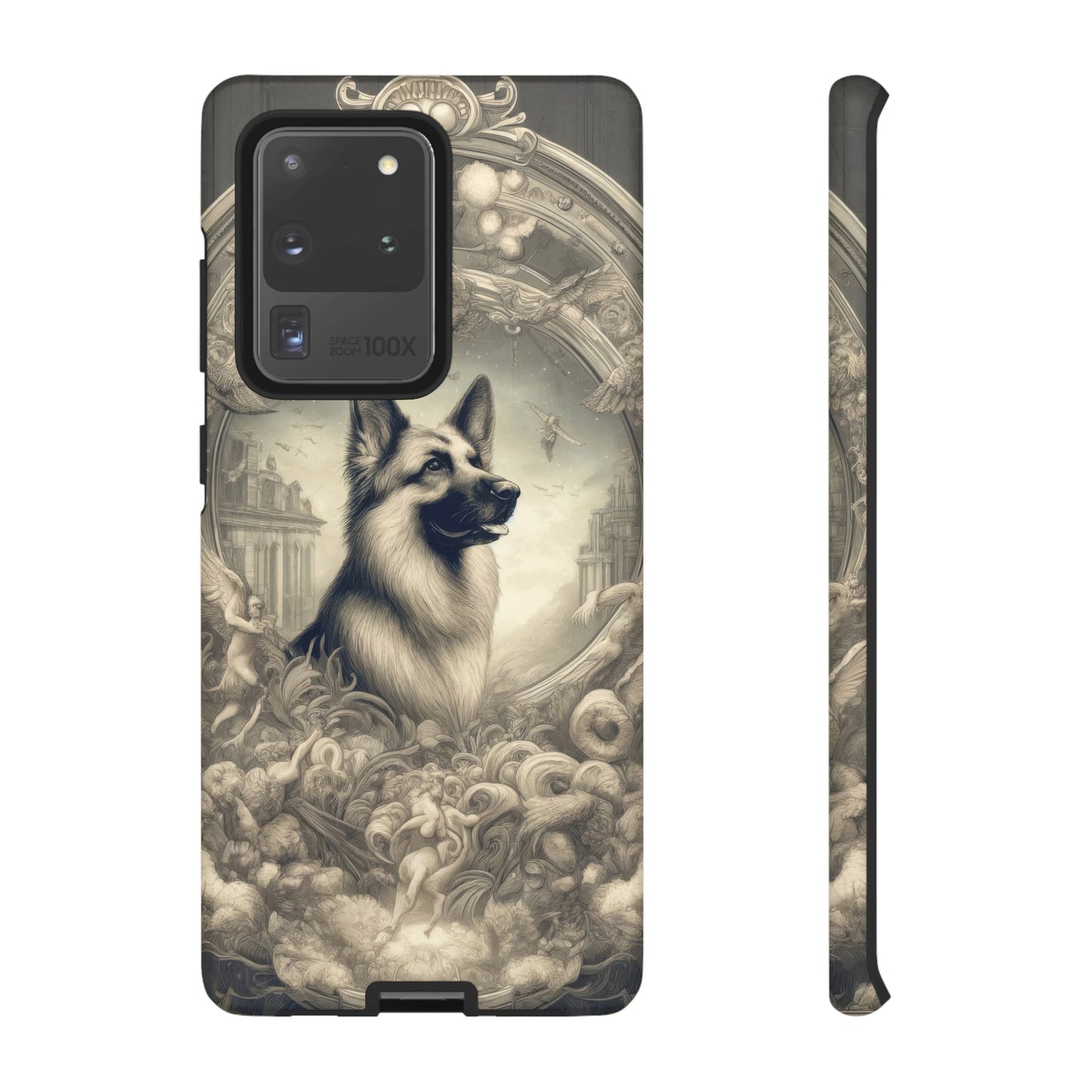 Dreamy fantasy and rococo German Shepherd Phone Case