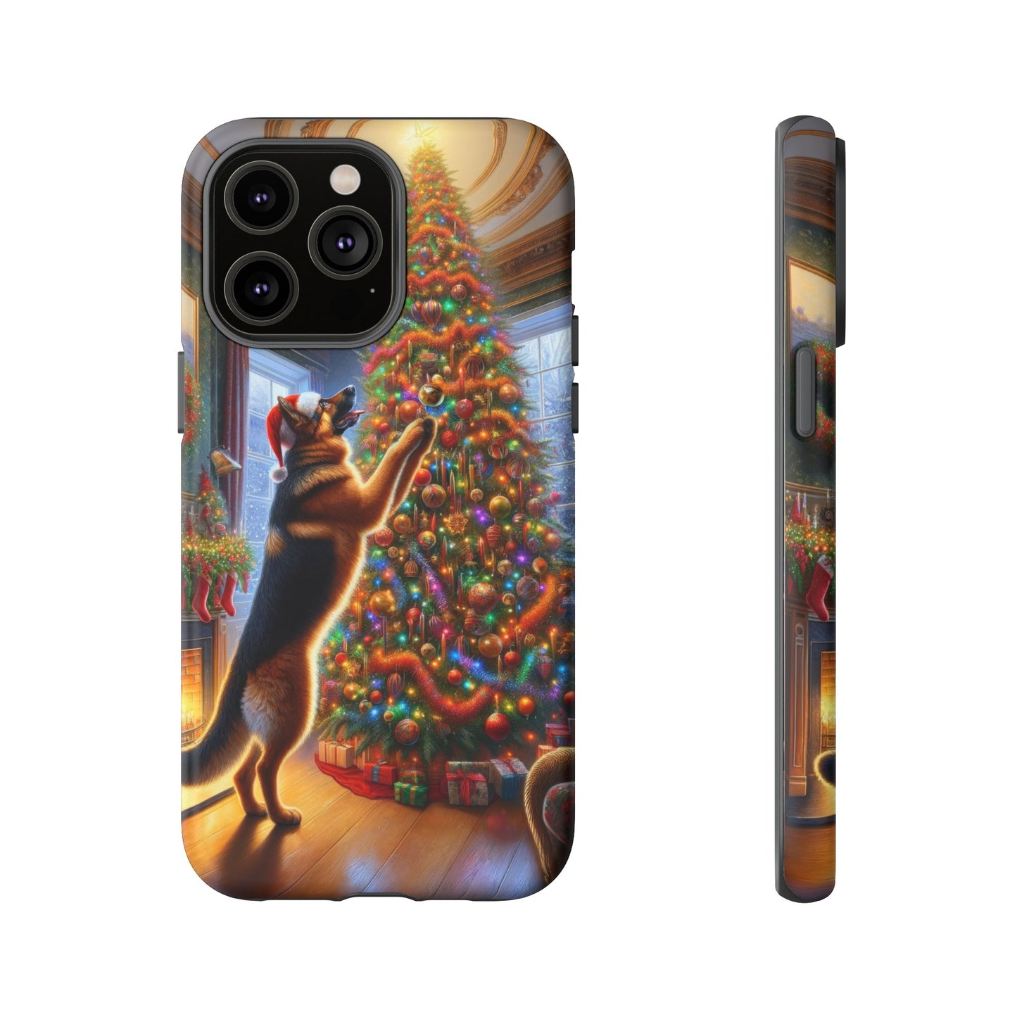 German Shepherd Christmas Tree Phone Case