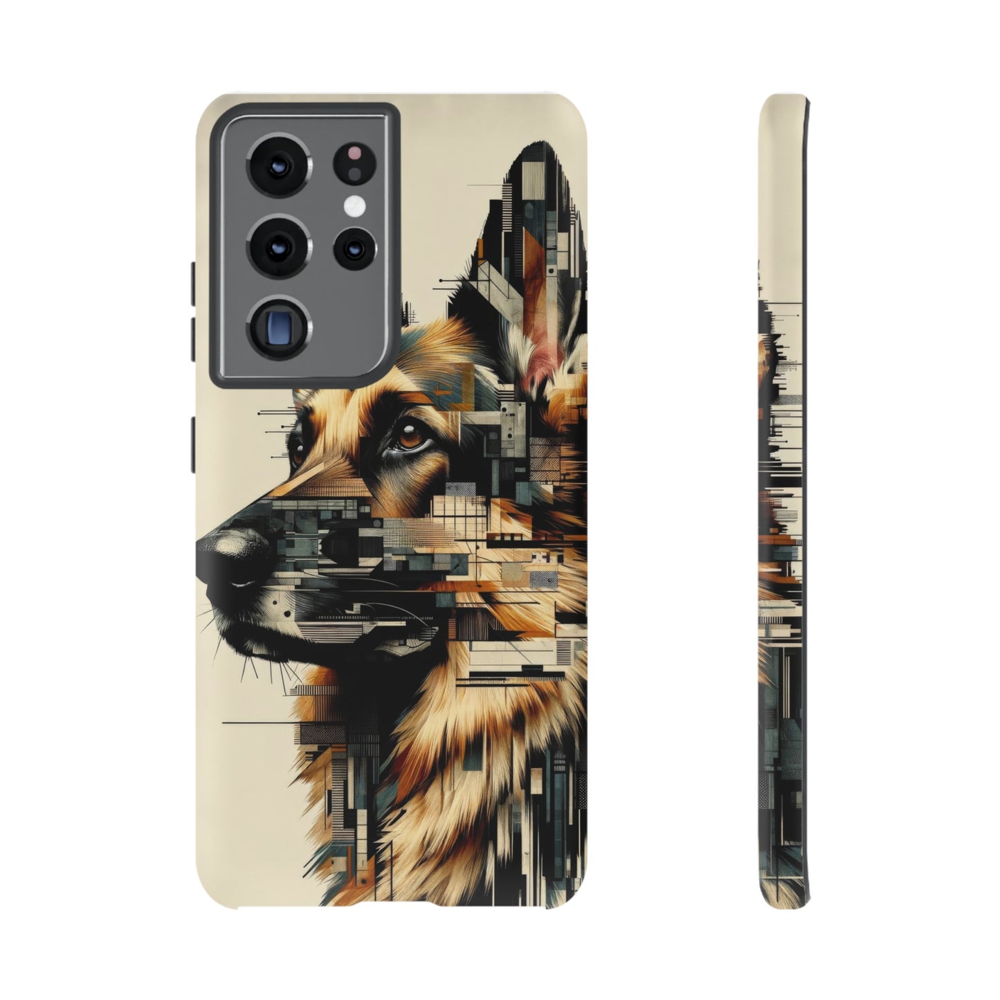 Constructivist and dadaist German Shepherd Phone Case