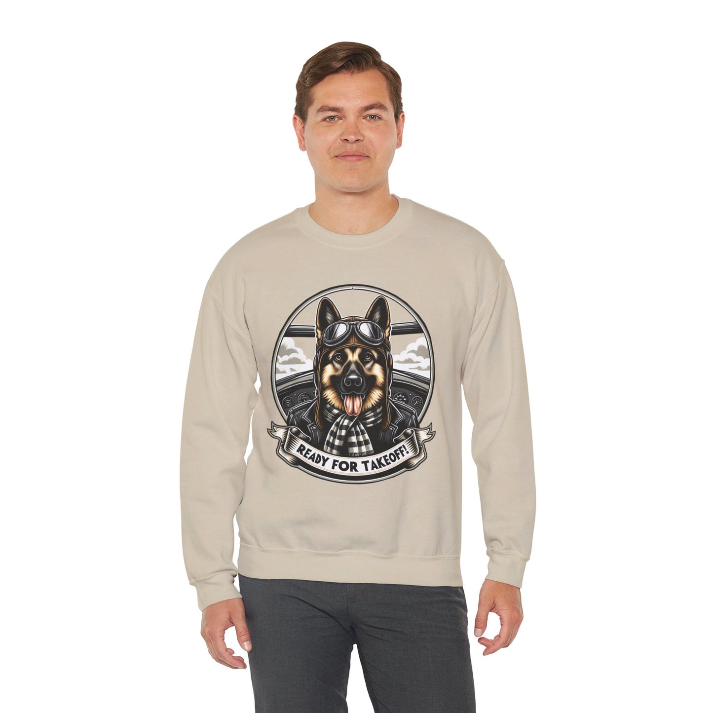 Ready for Takeoff! Sweatshirt (10 colors) (German Shepherd)