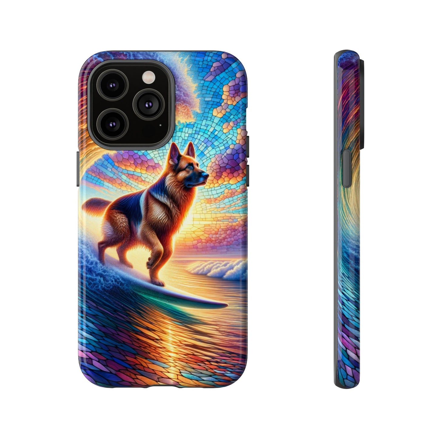 German Shepherd Surfing Phone Case