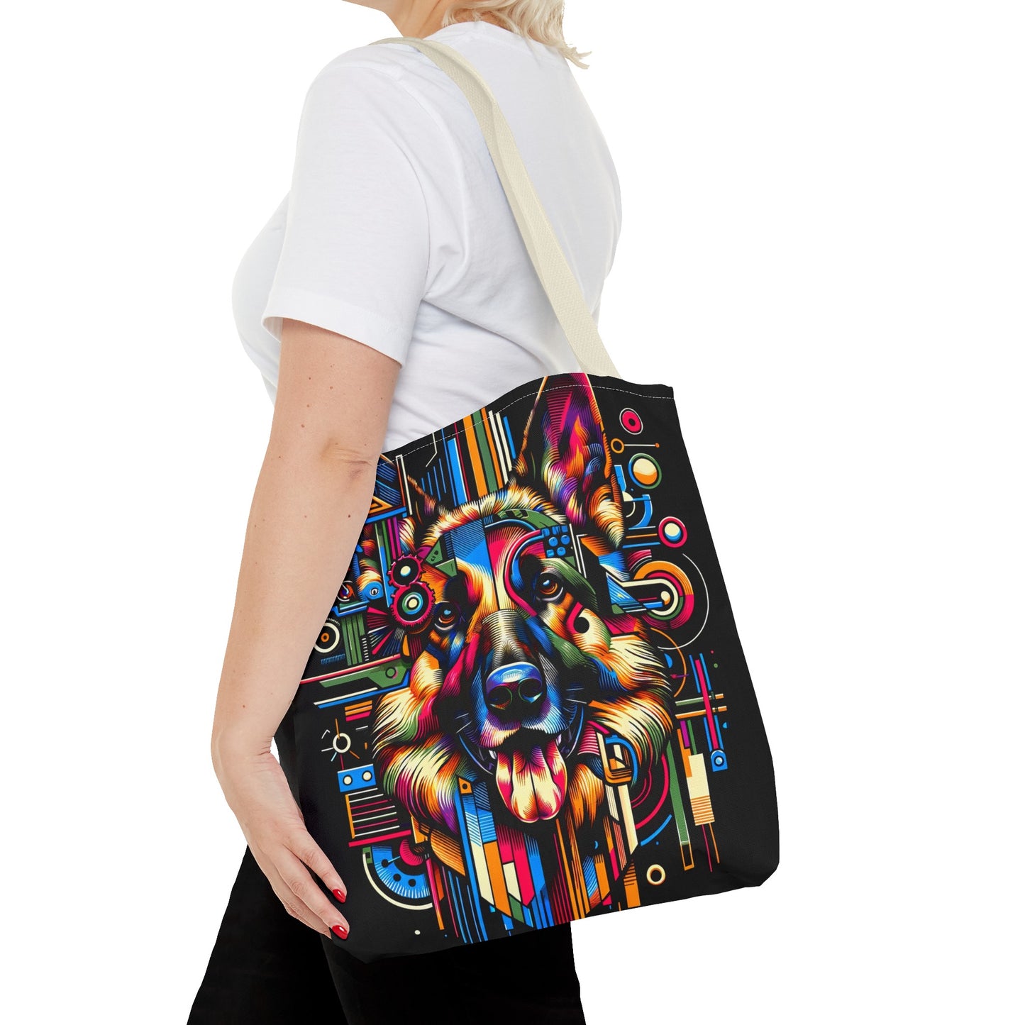 Constructivism and Dadaism German Shepherd Tote Bag